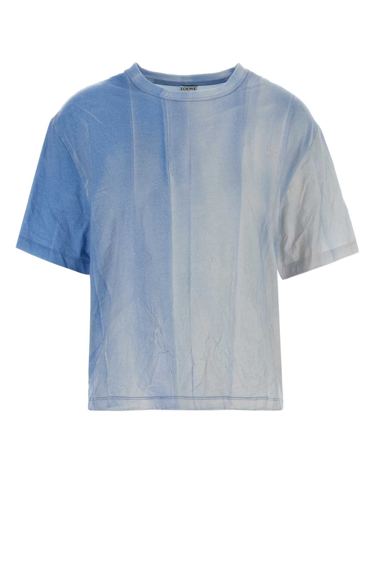 Loewe Women Light-Blue Jersey T-Shirt LOEWE