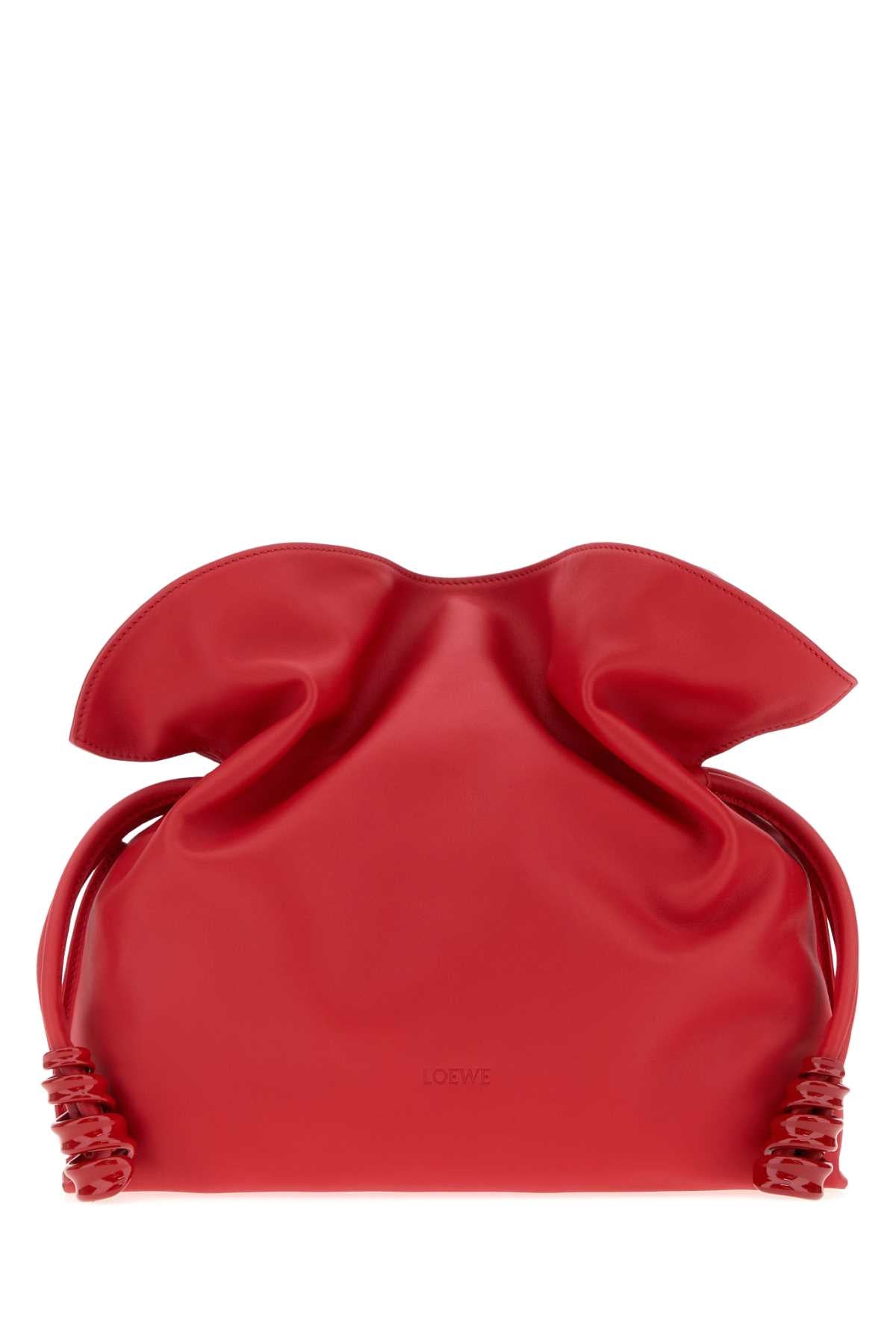 Loewe Women Red Nappa Leather Medium Coil Flamenco Clutch LOEWE