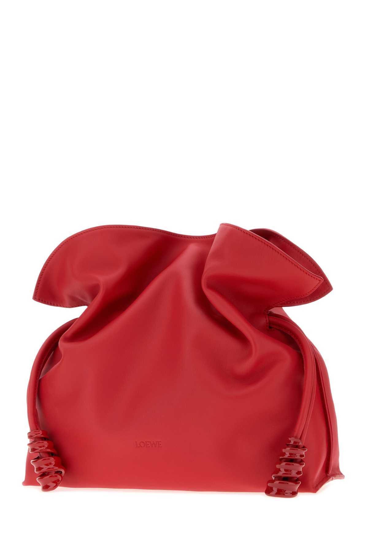 Loewe Women Red Nappa Leather Medium Coil Flamenco Clutch LOEWE