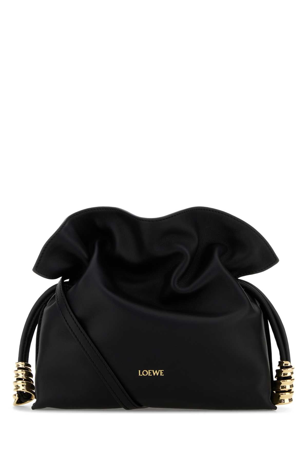 Loewe Women Black Leather Mini Coil Flamenco Clutch LOEWE