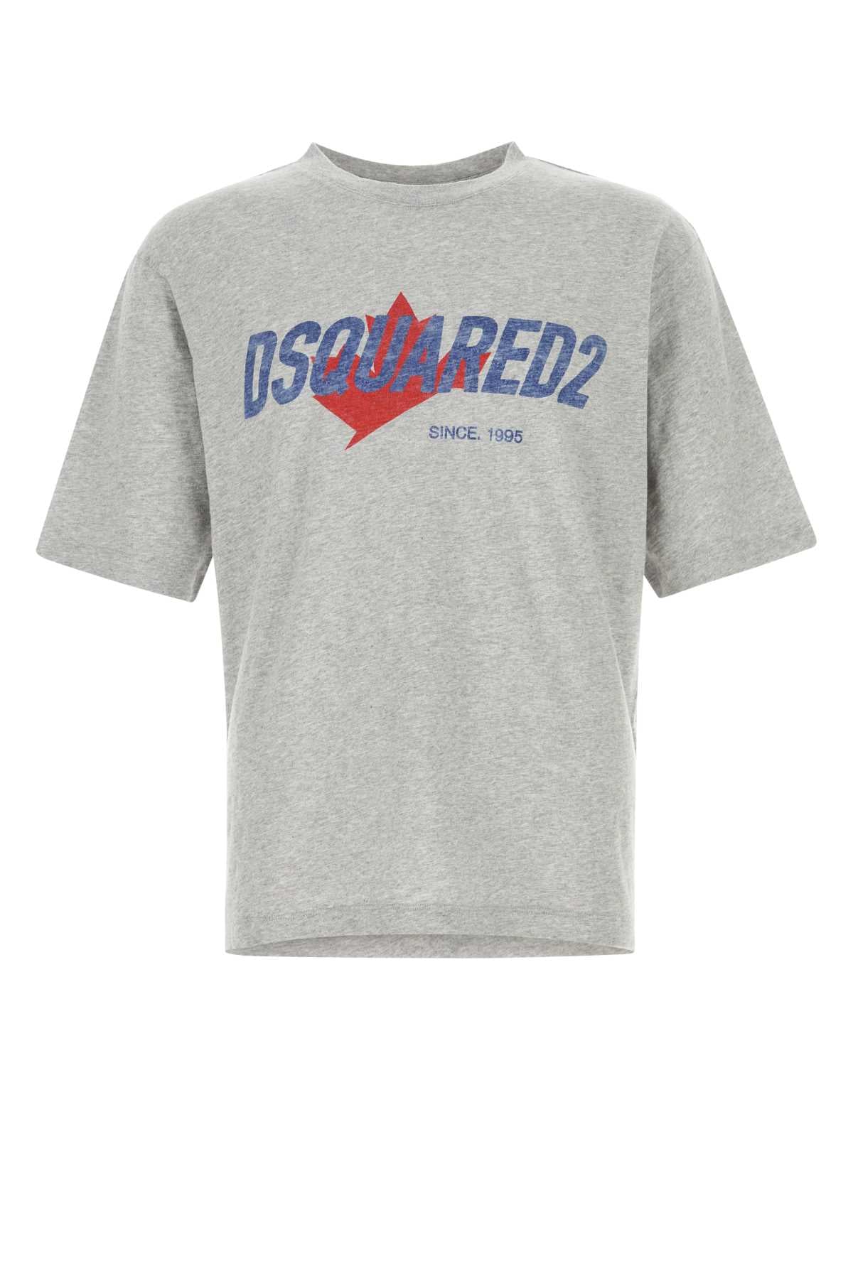Dsquared Men Grey Cotton Blend T-Shirt