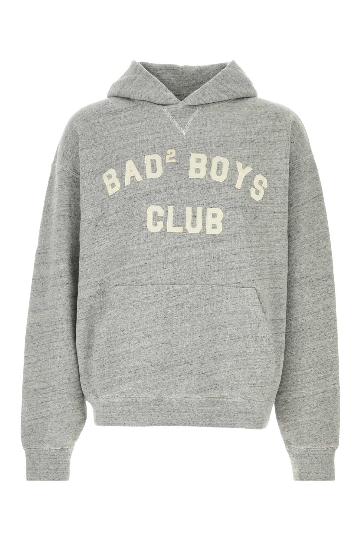 Dsquared Men Melange Grey Cotton Oversize Sweatshirt DSQUARED2