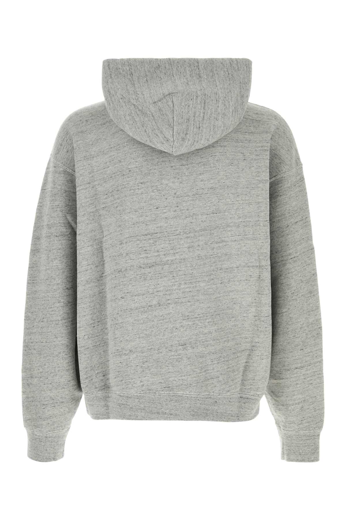 Dsquared Men Melange Grey Cotton Oversize Sweatshirt DSQUARED2