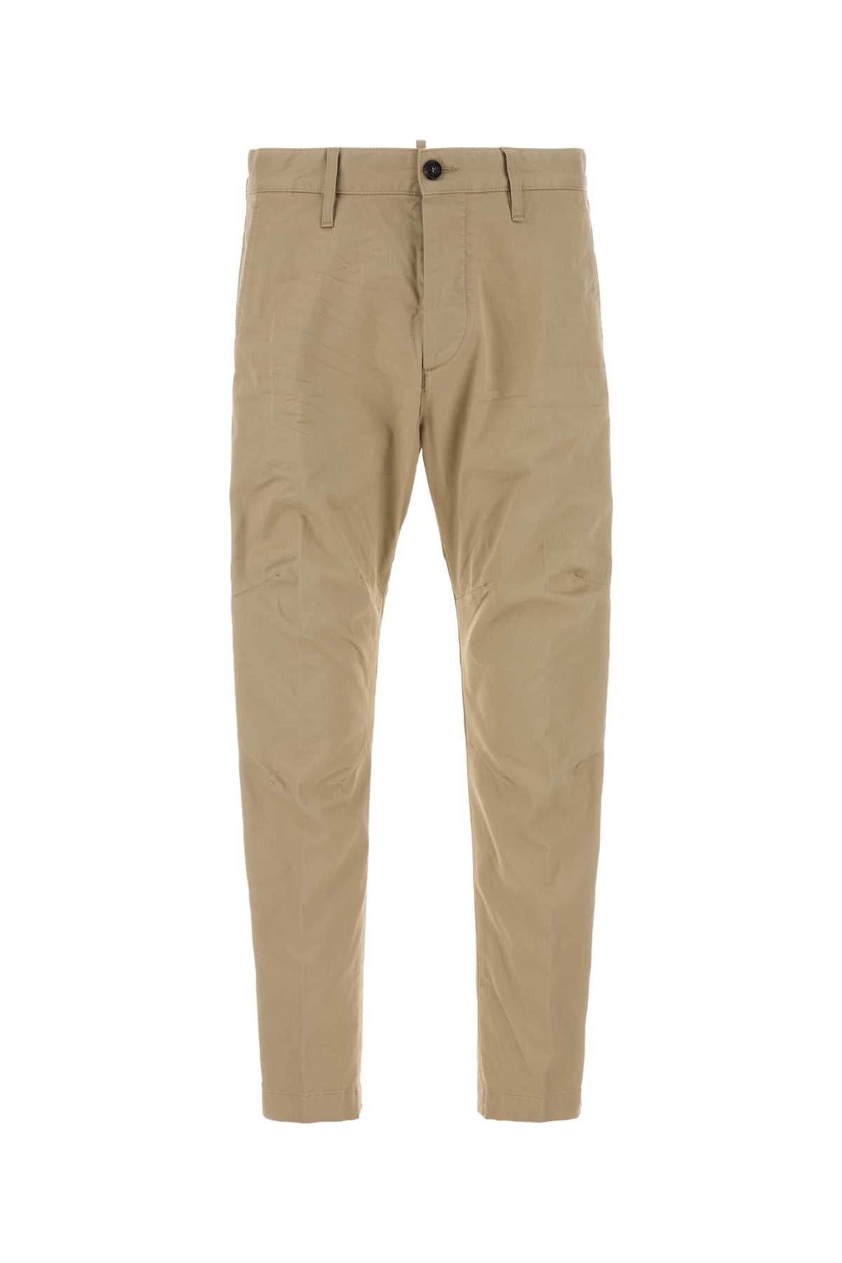 Dsquared Men Beige Stretch Cotton Chino Pant DSQUARED2
