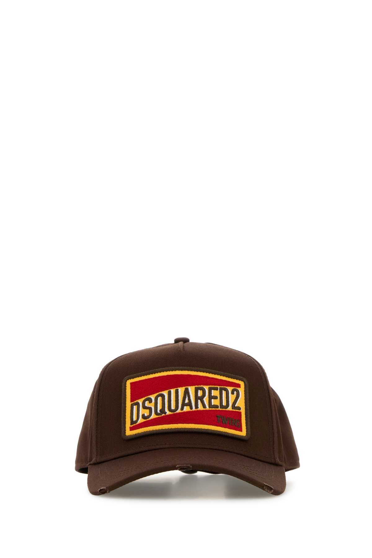 Dsquared Men Brown Cotton Baseball Cap DSQUARED2