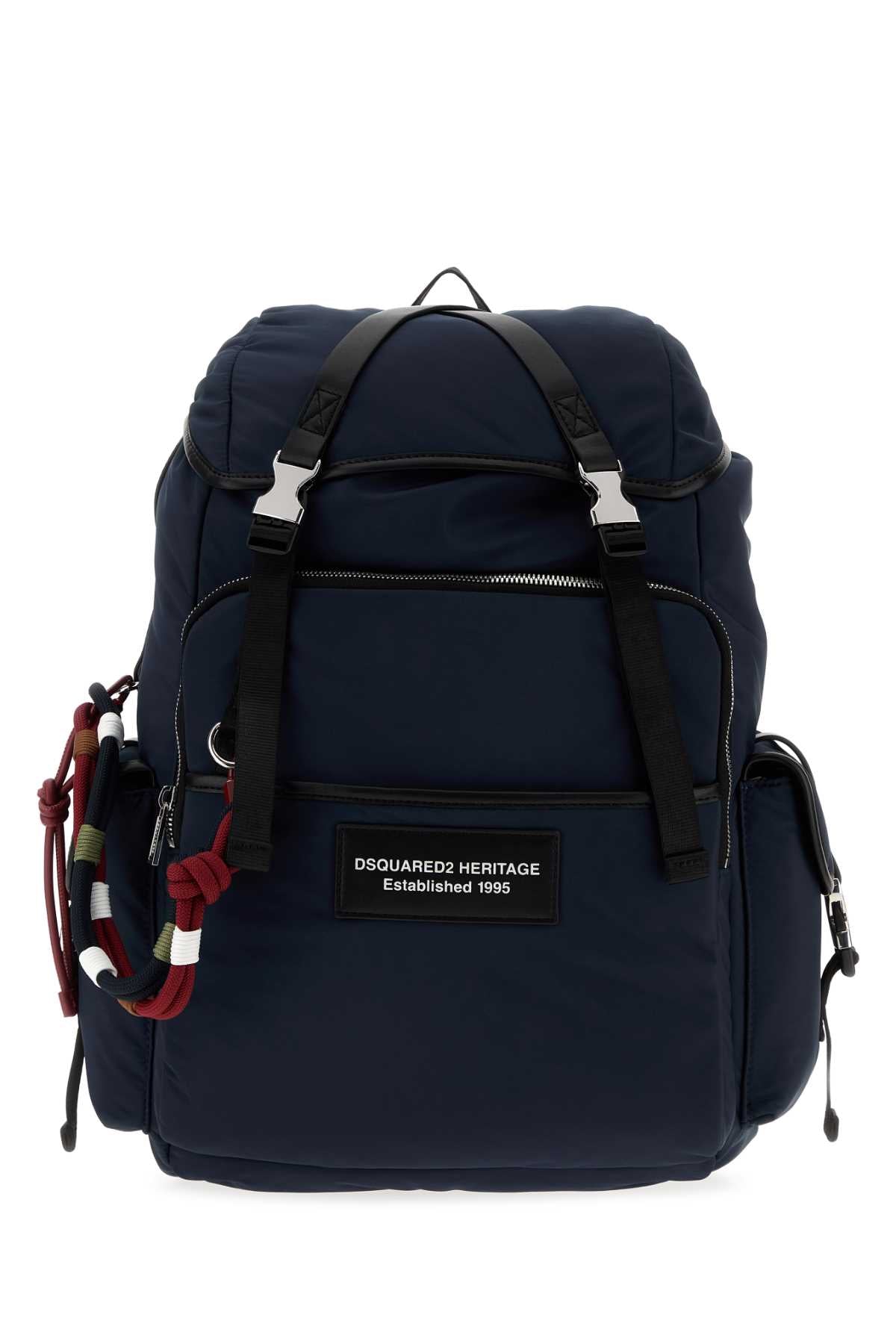 Dsquared Men Navy Blue Fabric Backpack DSQUARED2