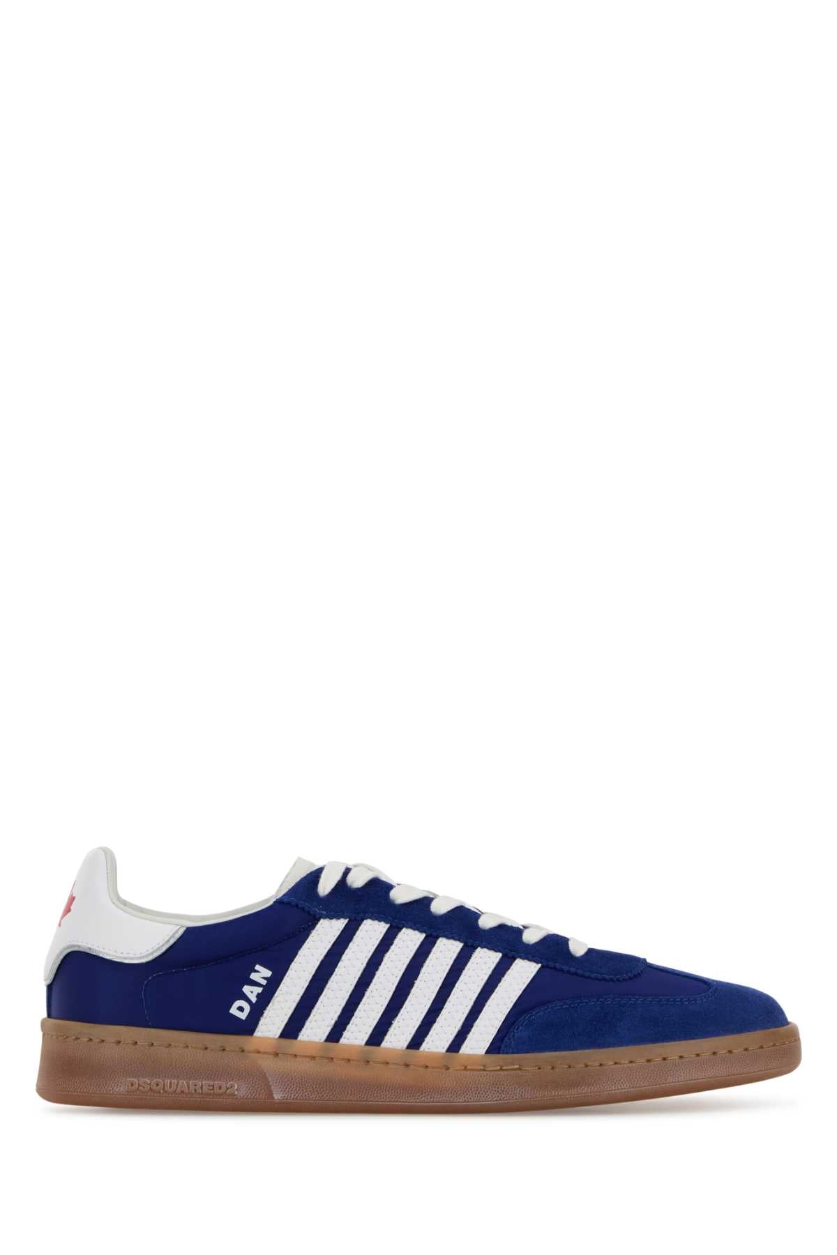 Dsquared Men Blue Fabric Boxer Sneakers