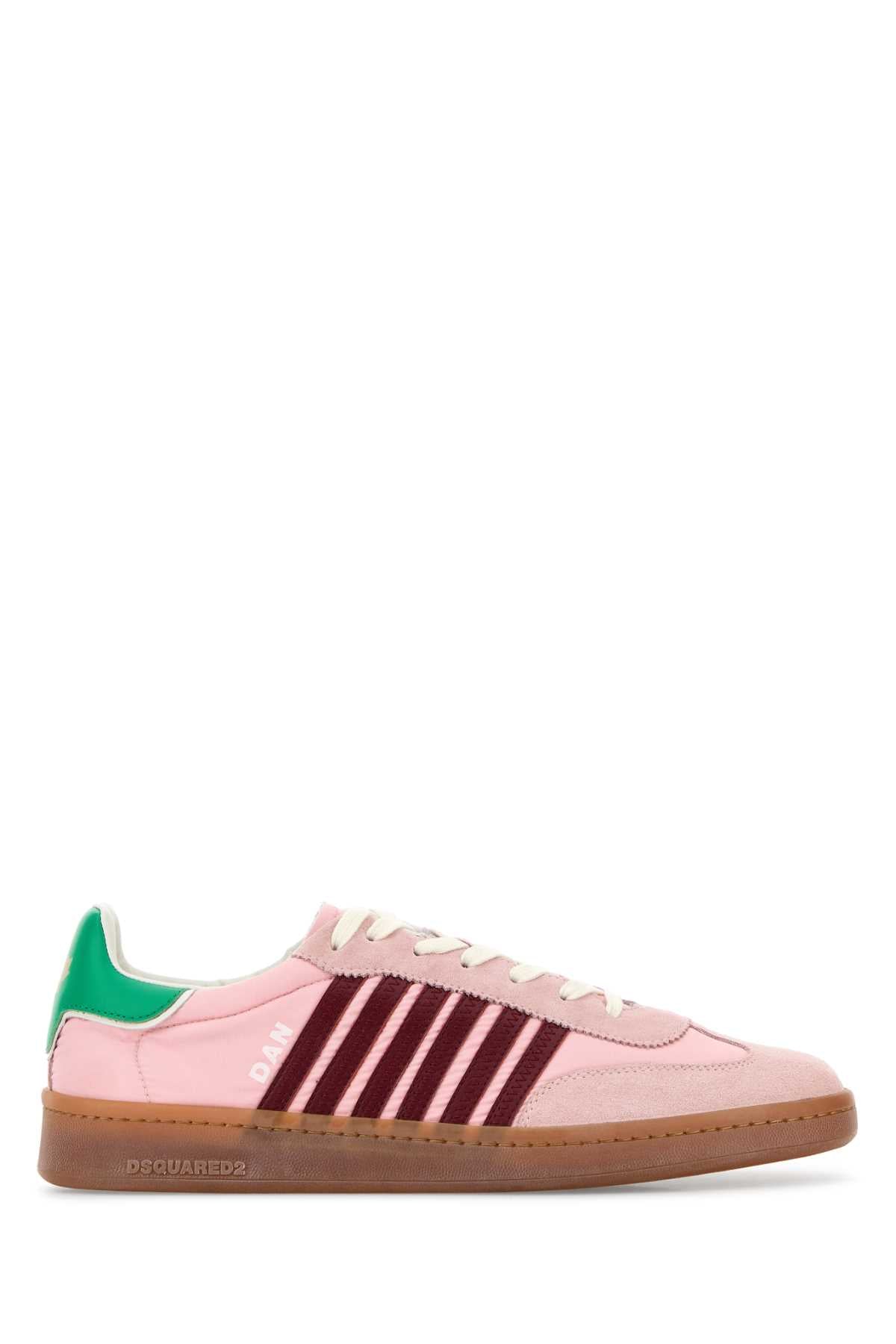 Dsquared Men Pink Nylon Boxer Sneakers DSQUARED2