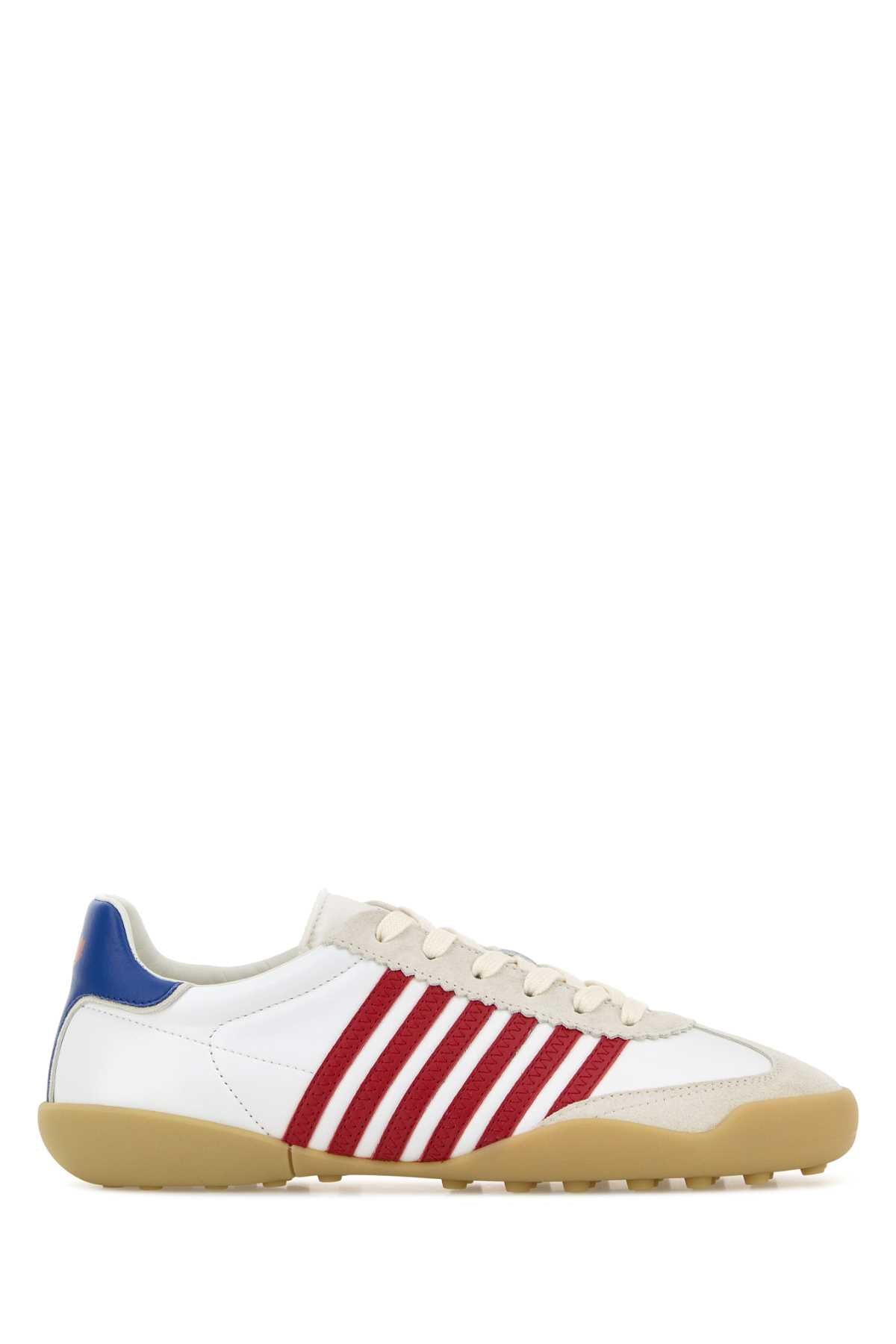Dsquared Men White Leather Dsquared2 Soccer Sneakers DSQUARED2