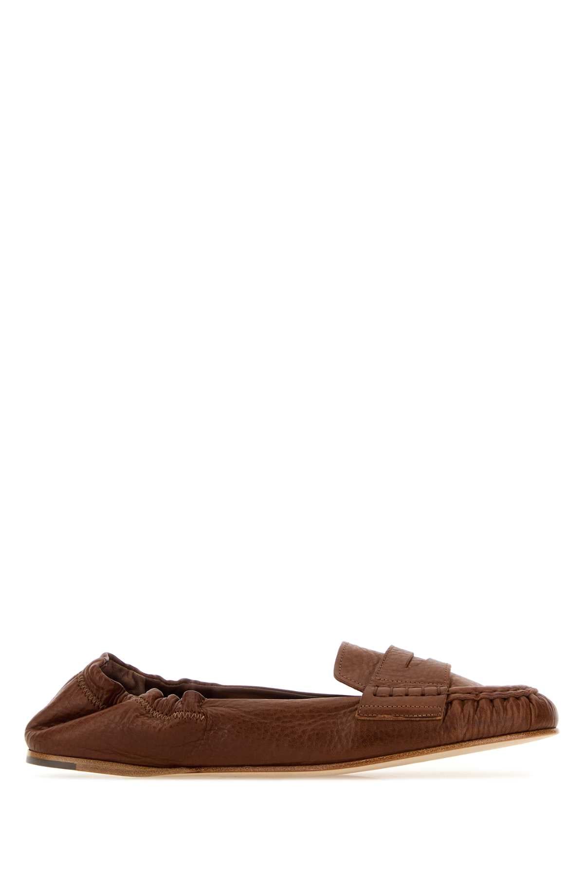 Dsquared Women Caramel Leather Loafers DSQUARED2