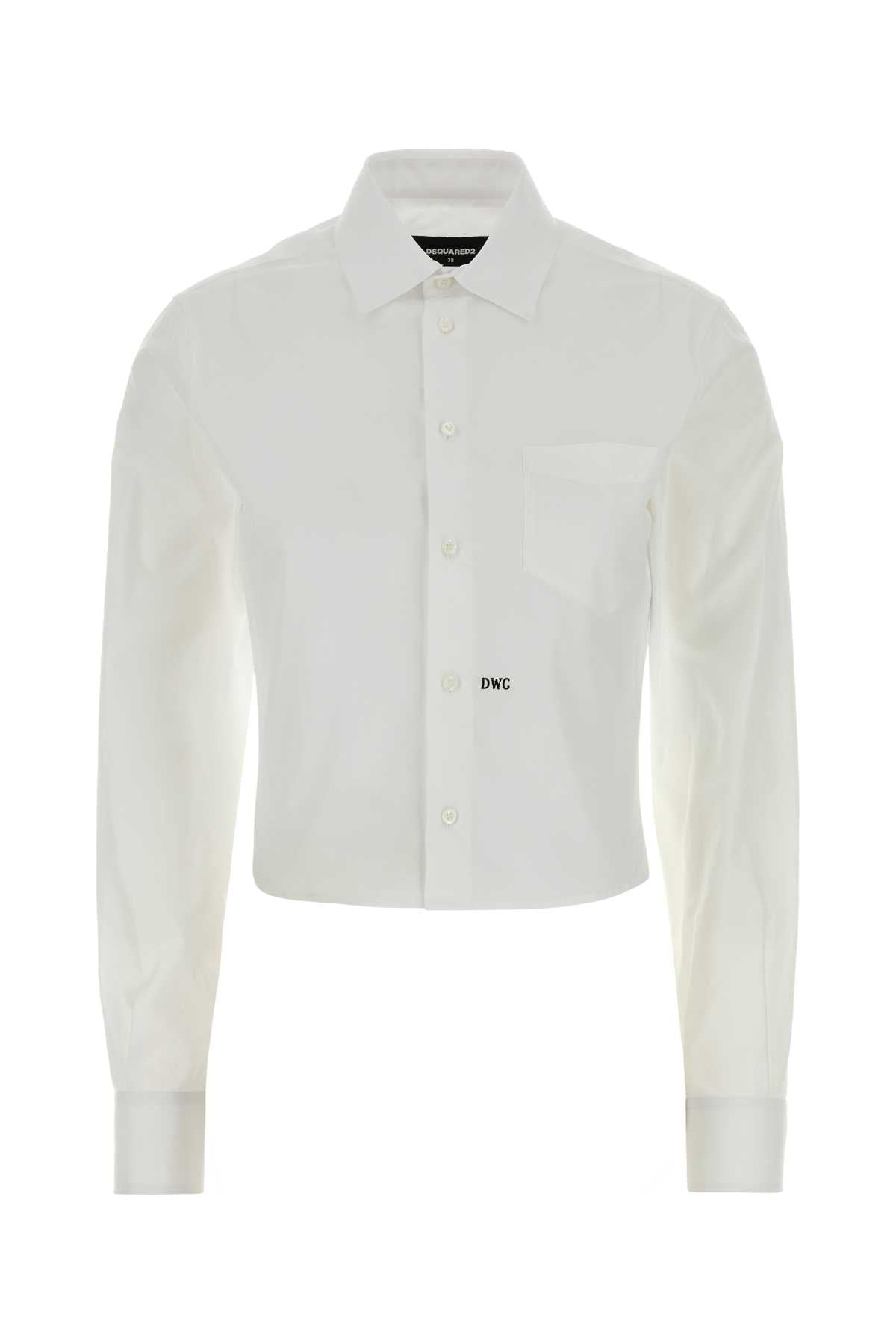 Dsquared Women White Poplin Shirt DSQUARED2