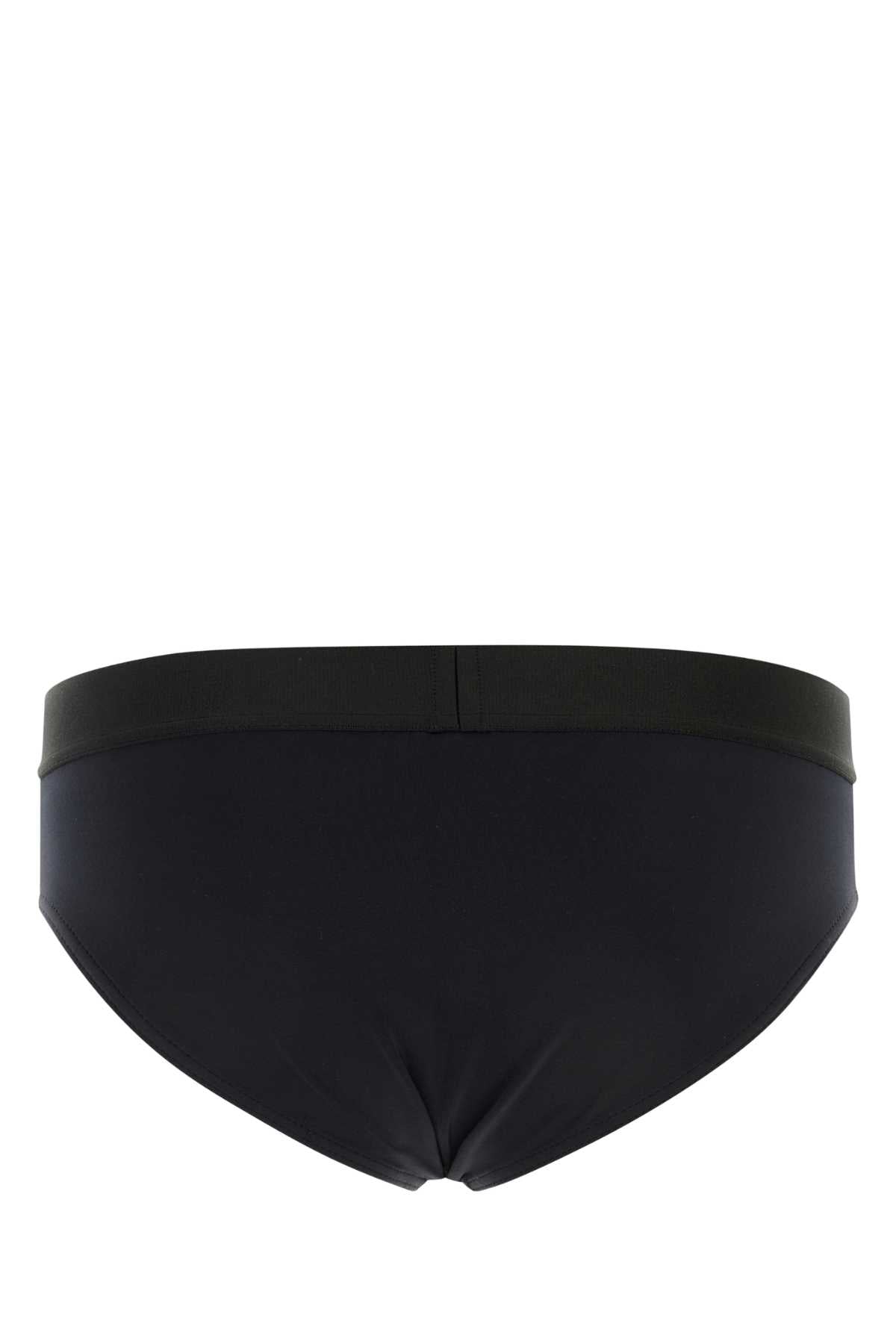 Dsquared Men Black Stretch Nylon Swimming Brief DSQUARED2
