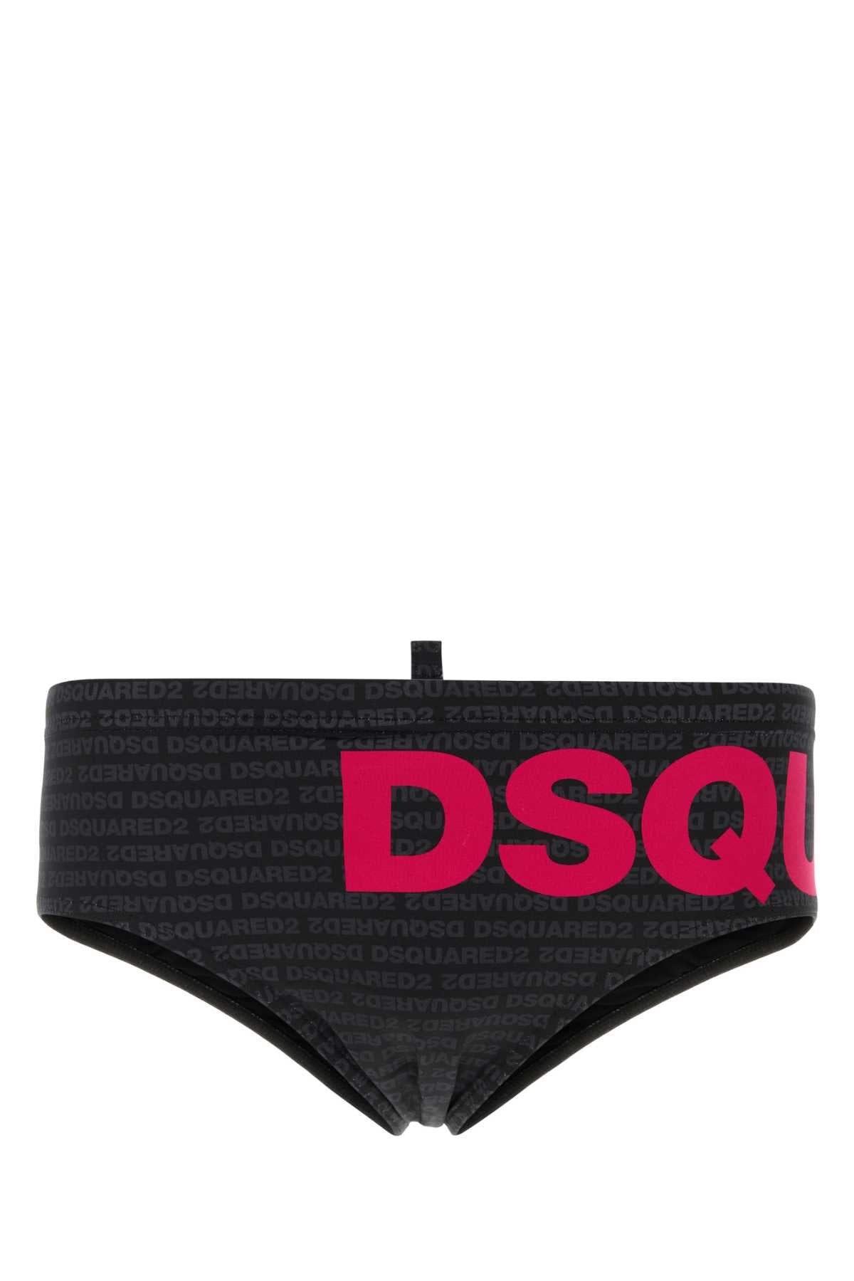 Dsquared Men Printed Stretch Nylon Swimming Brief DSQUARED2