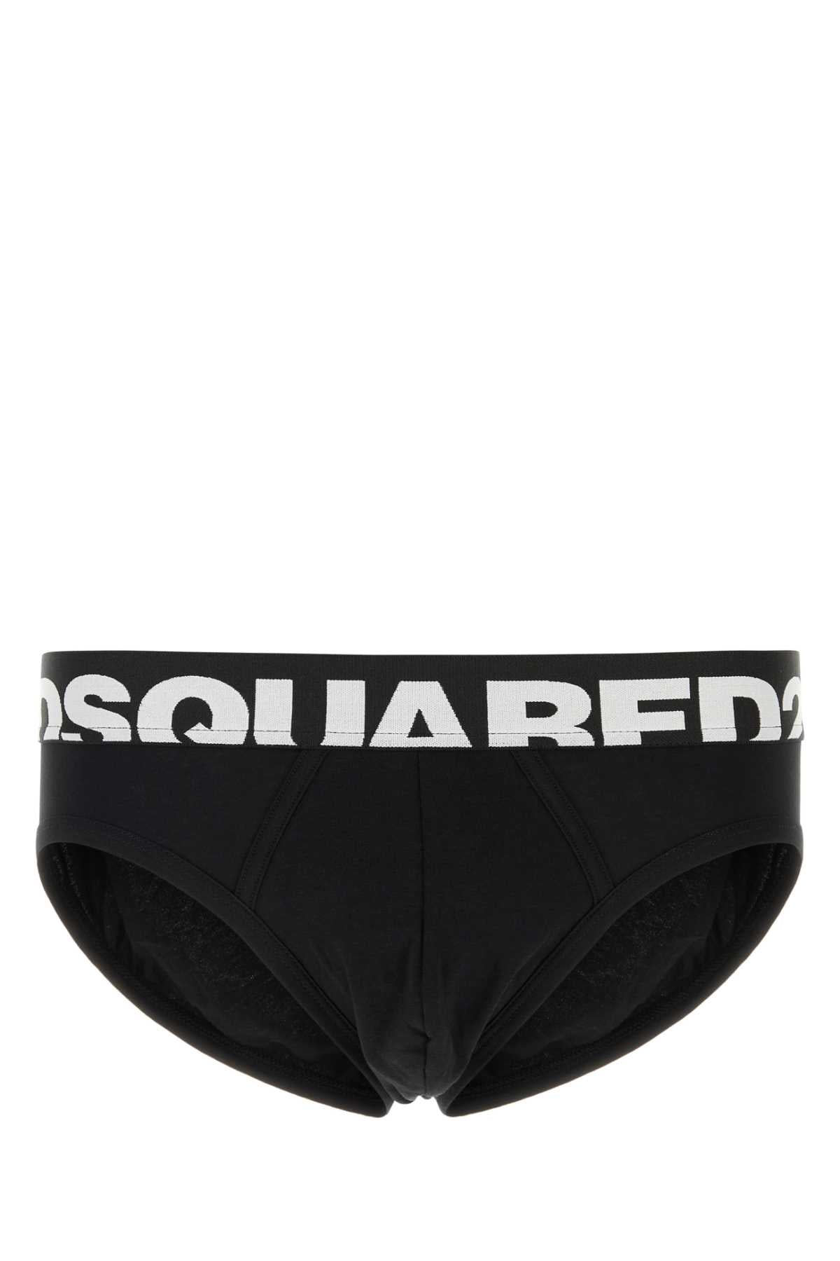 Dsquared Men Black Stretch Cotton Brief DSQUARED2