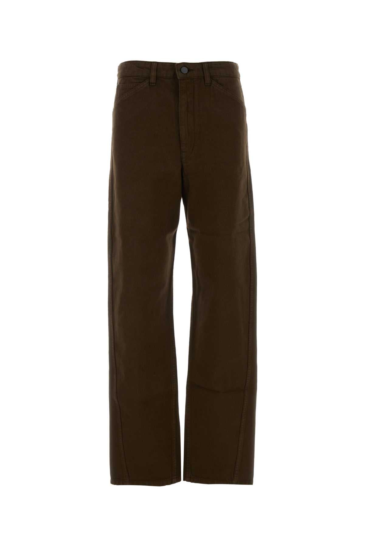 Lemaire Women Brown Denim Jeans LEMAIRE