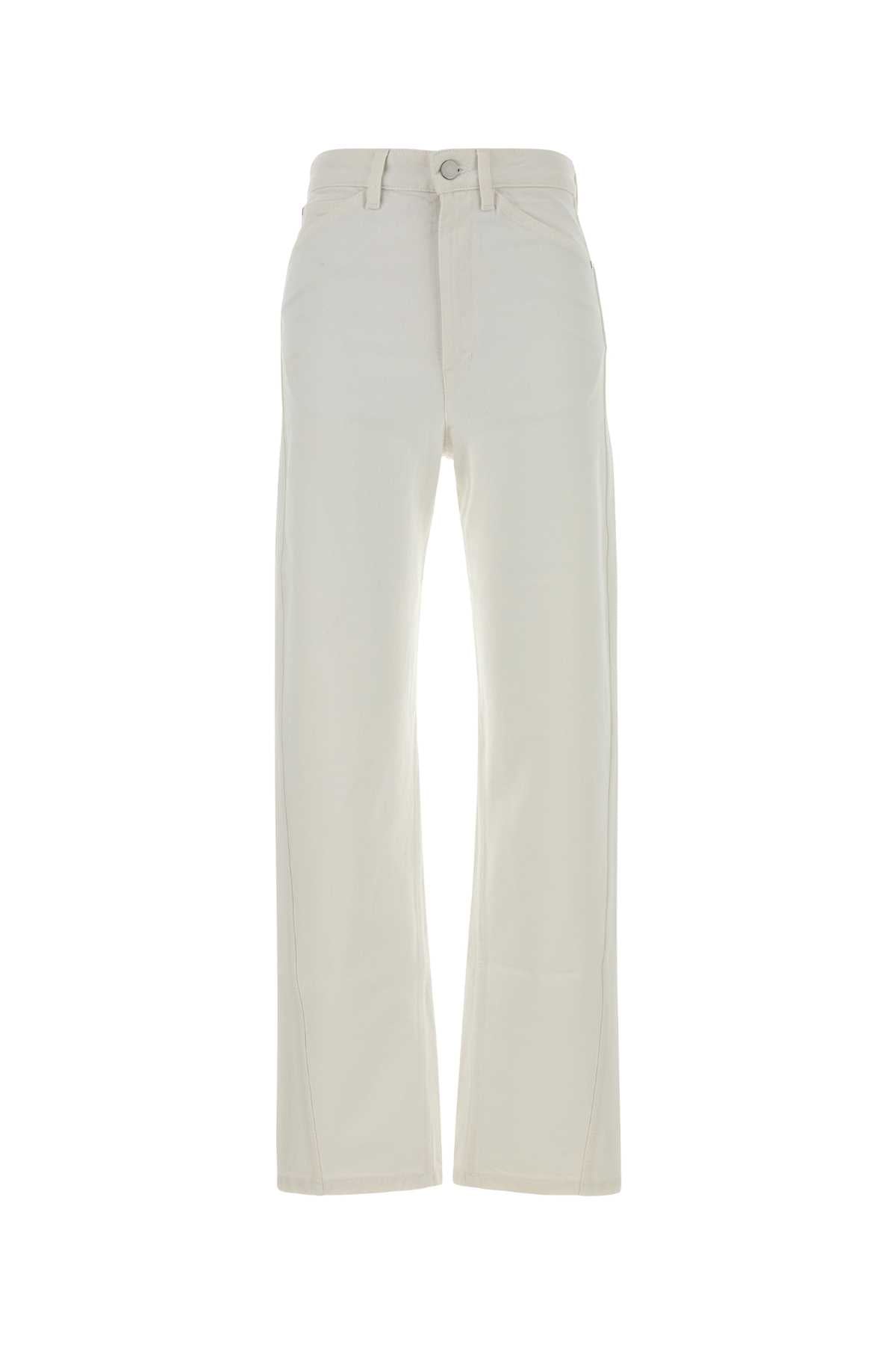Lemaire Women White Denim Jeans LEMAIRE