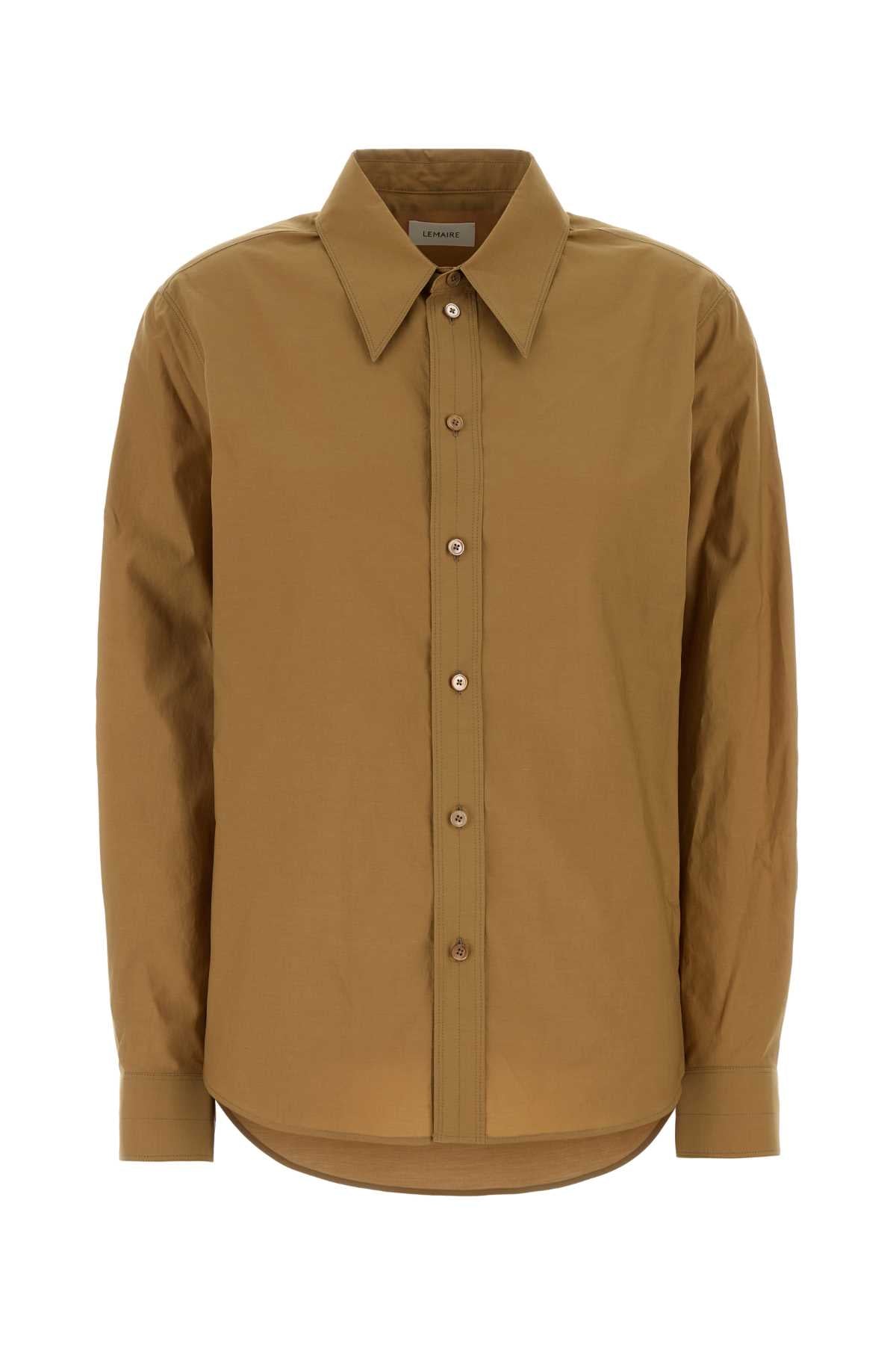 Lemaire Women Camel Poplin Shirt LEMAIRE