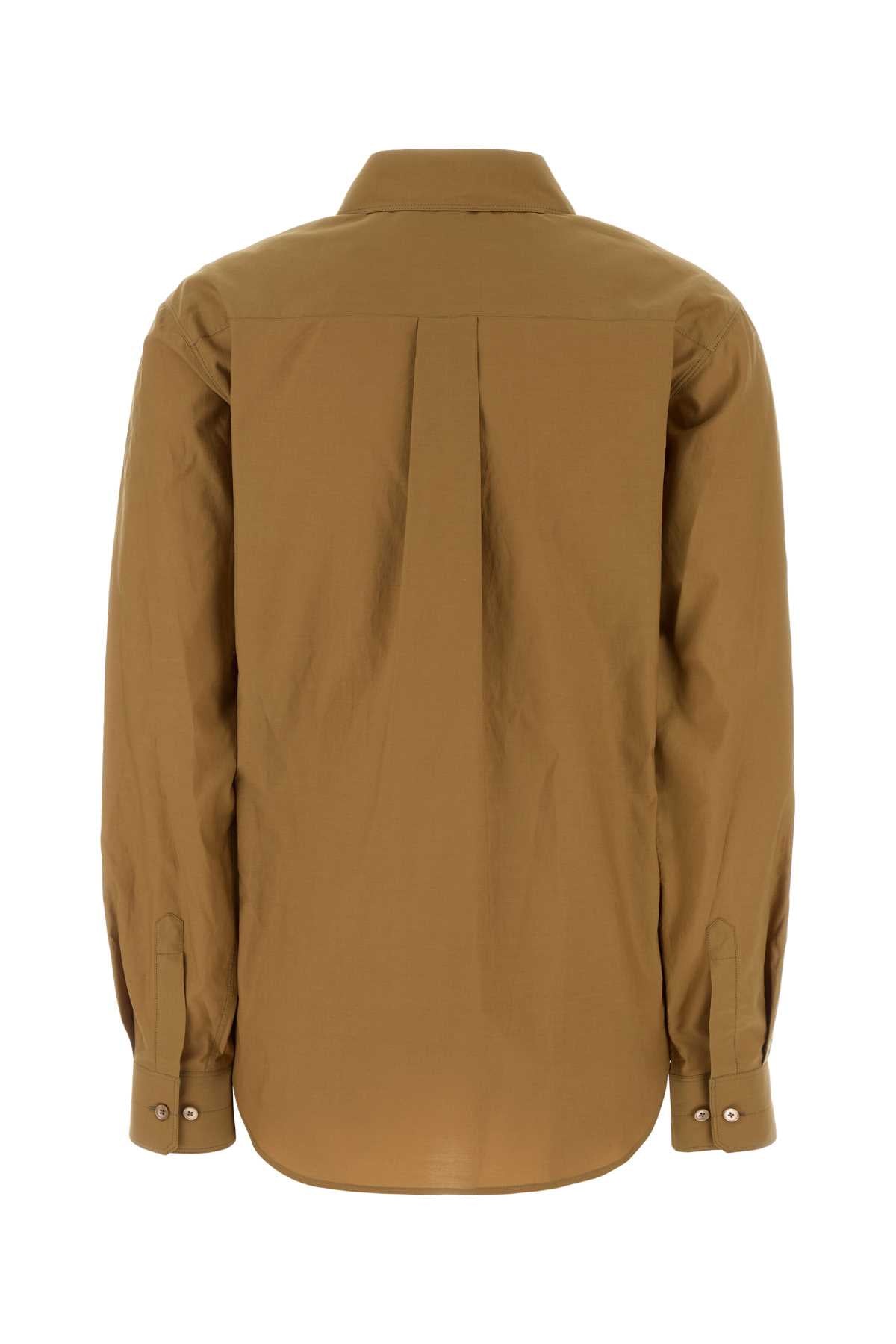 Lemaire Women Camel Poplin Shirt LEMAIRE