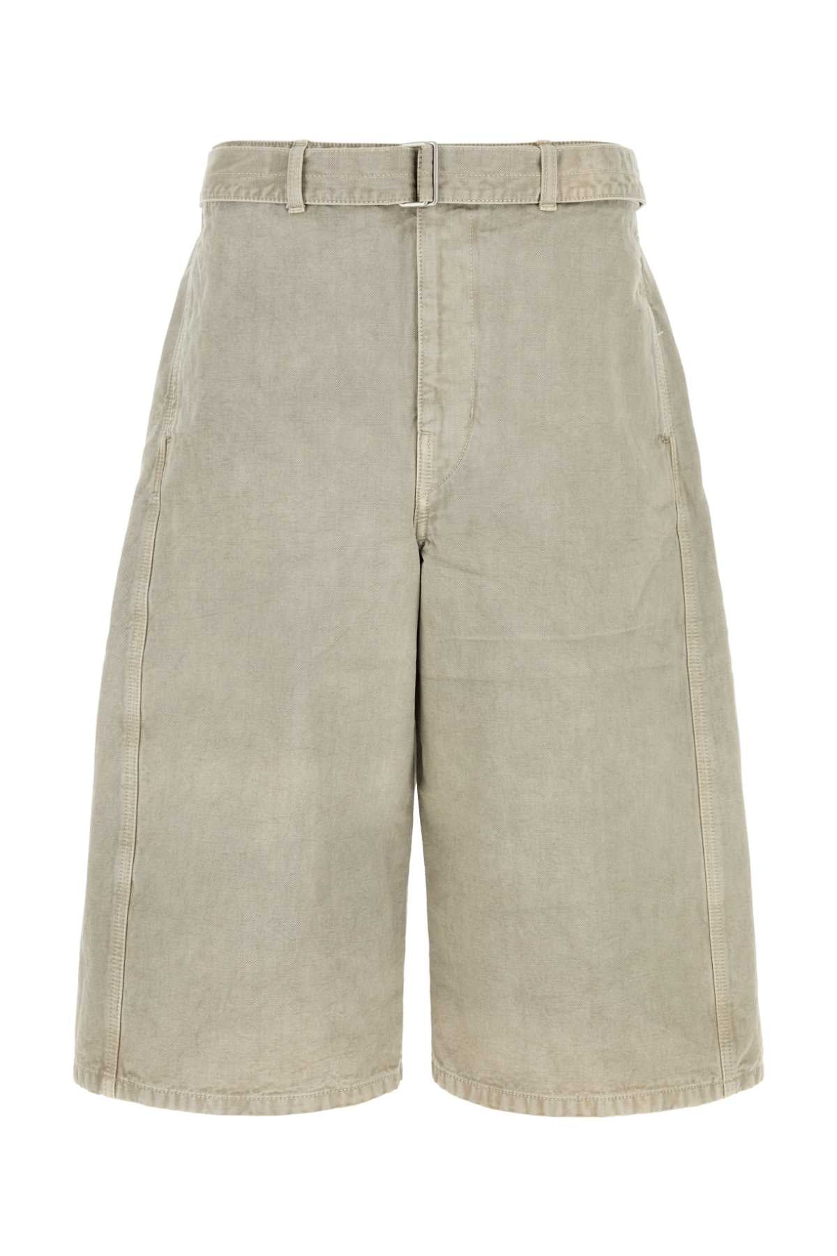 Lemaire Men Grey Denim Bermuda Shorts LEMAIRE