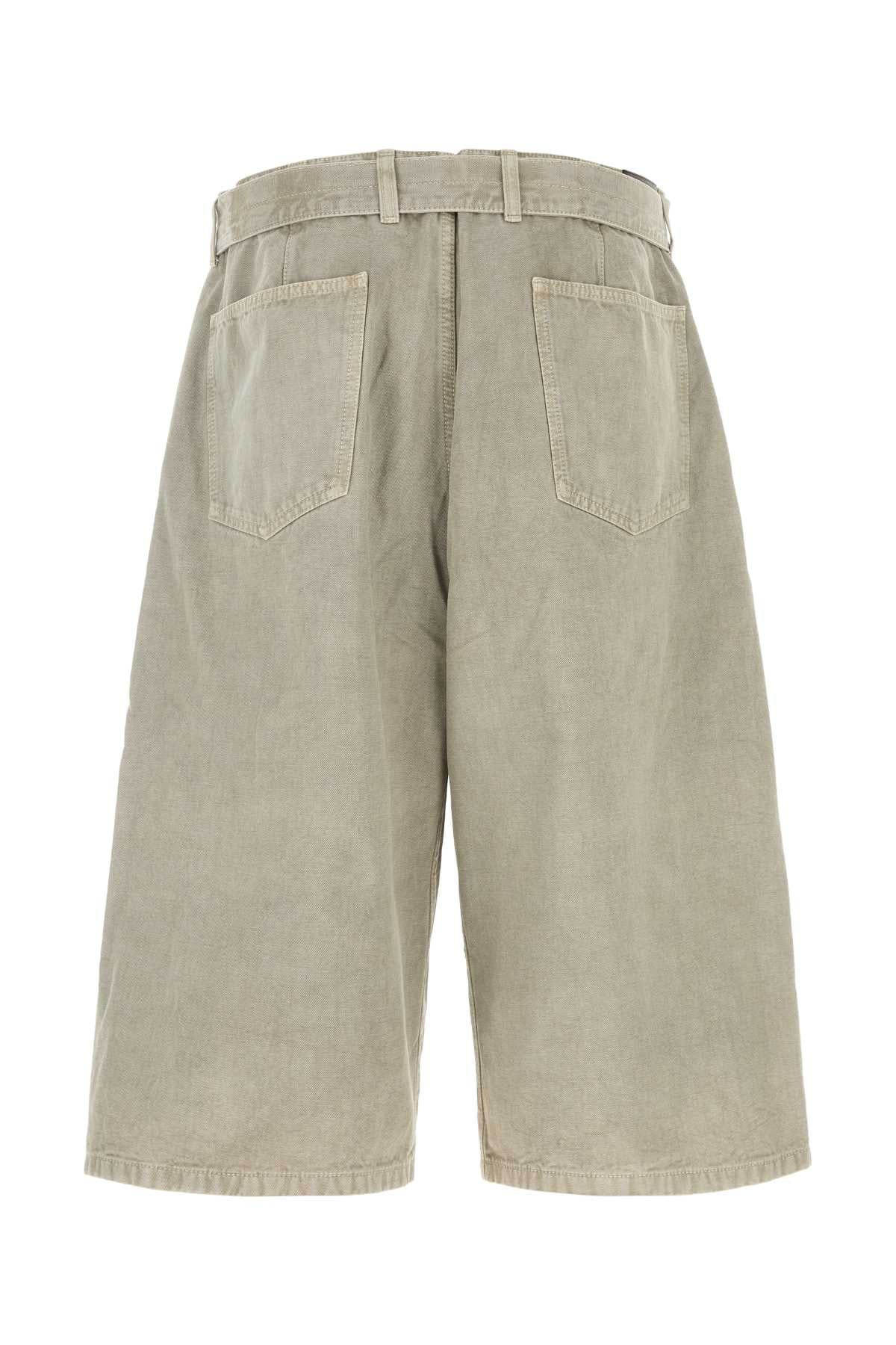 Lemaire Men Grey Denim Bermuda Shorts LEMAIRE