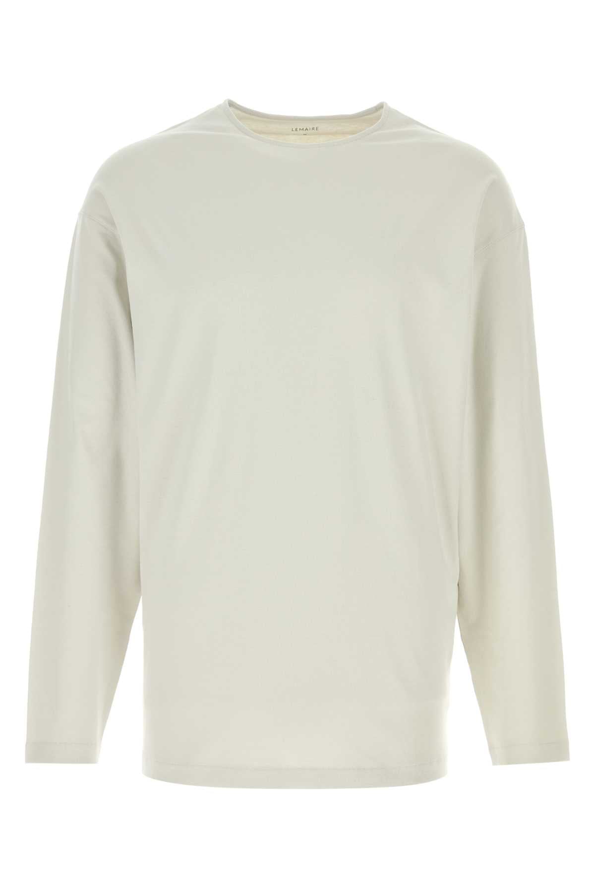 Lemaire Men Chalk Cotton T-Shirt LEMAIRE