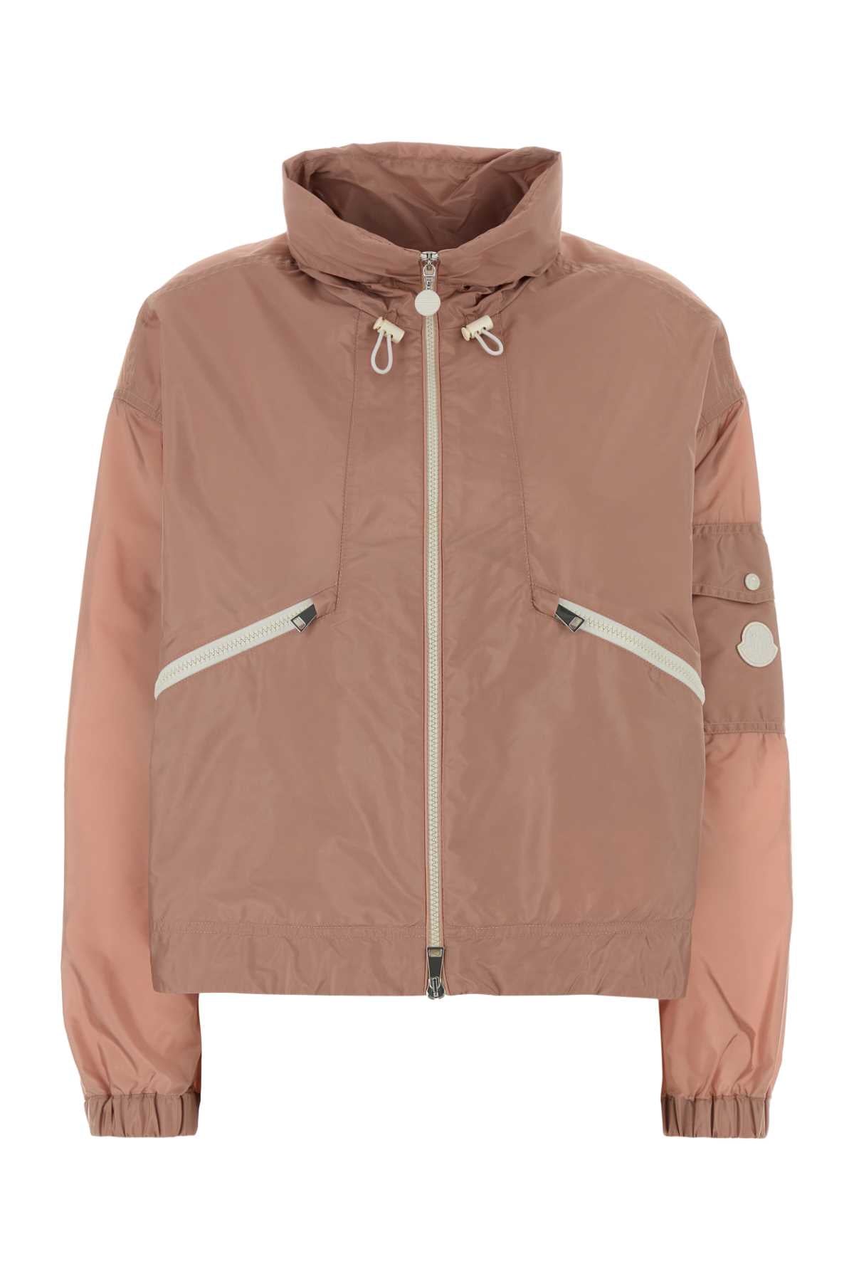Moncler Women Powder Pink Nylon Marmacy Windbreaker MONCLER
