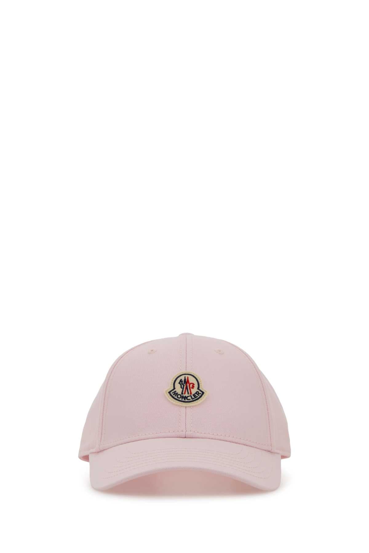 Moncler Women Pink Cotton Baseball Cap MONCLER
