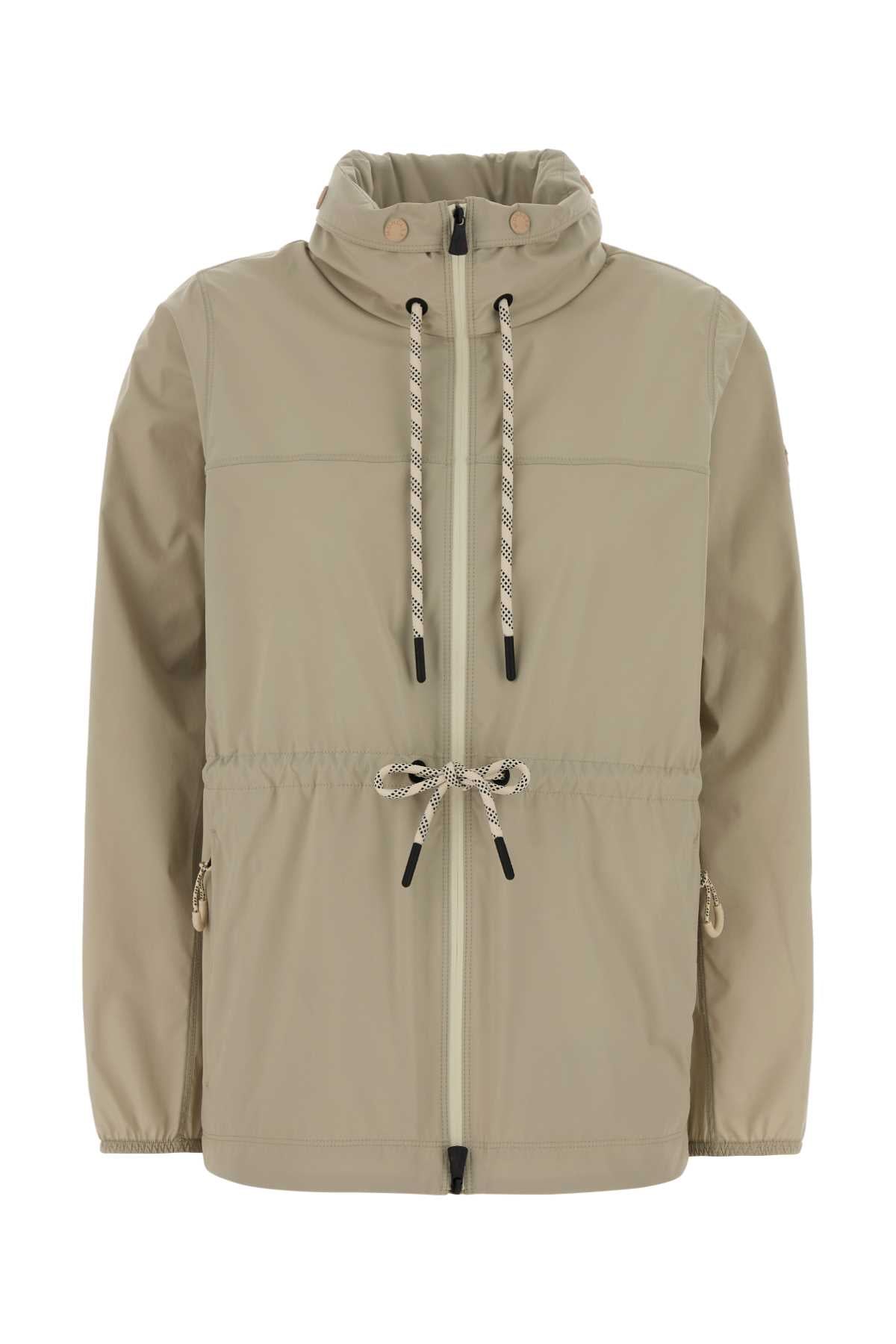 Moncler Grenoble Women Cappuccino Stretch Nylon Soulare Windbreaker MONCLER GRENOBLE