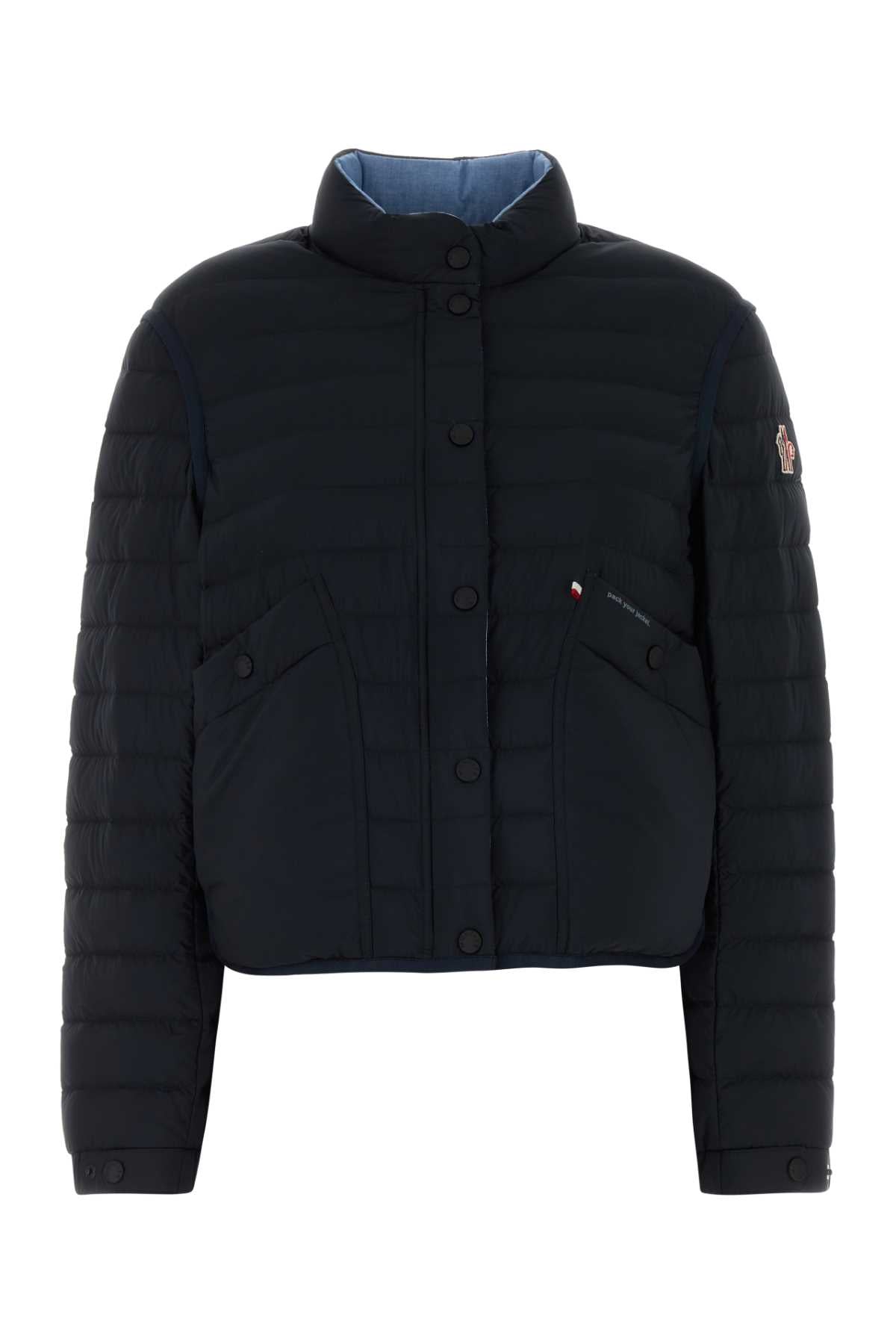 Moncler Grenoble Women Navy Blue Nylon Madulains Down Jacket MONCLER GRENOBLE