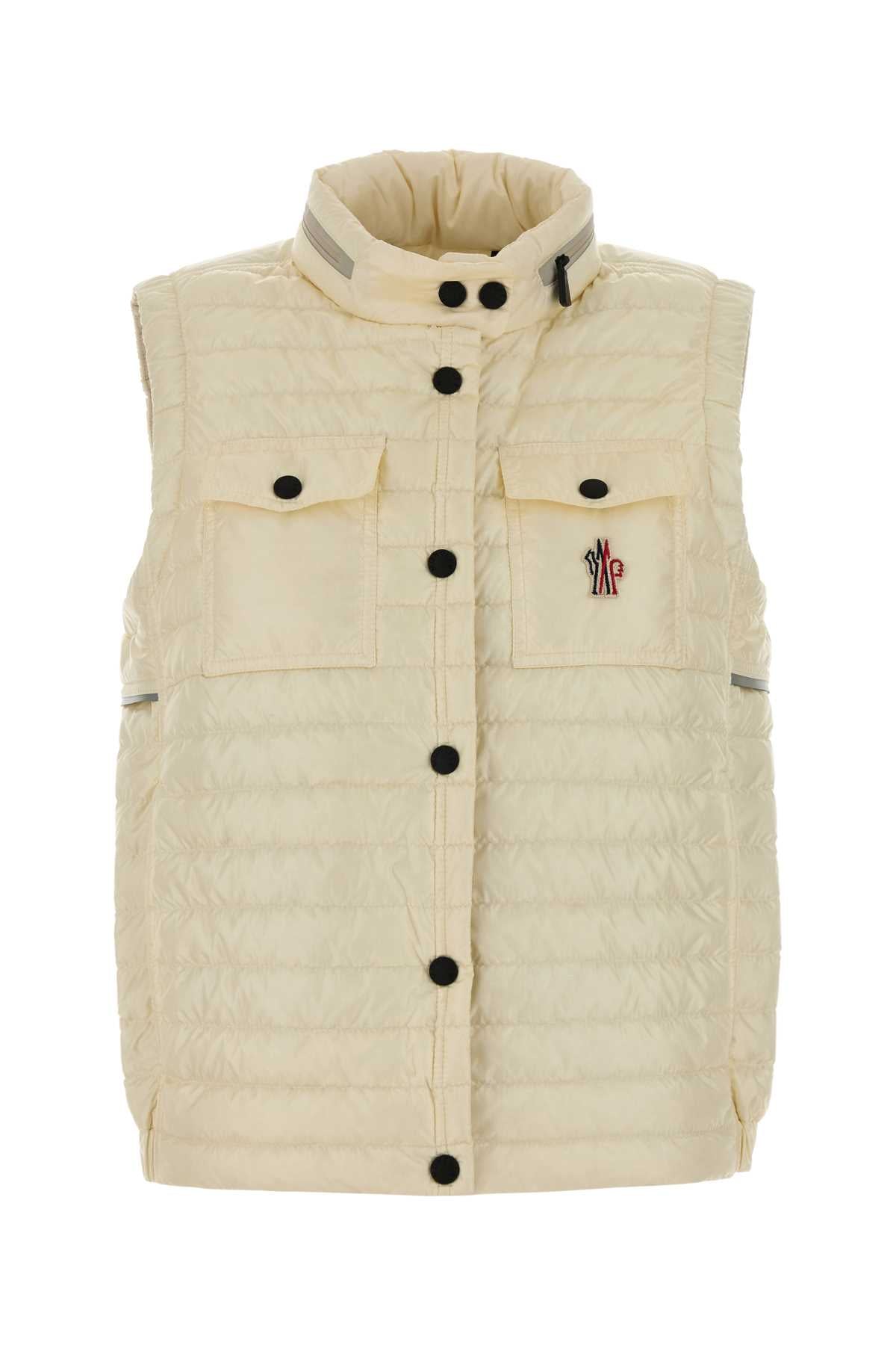 Moncler Grenoble Women Cream Nylon Gumiane Down Jacket MONCLER GRENOBLE