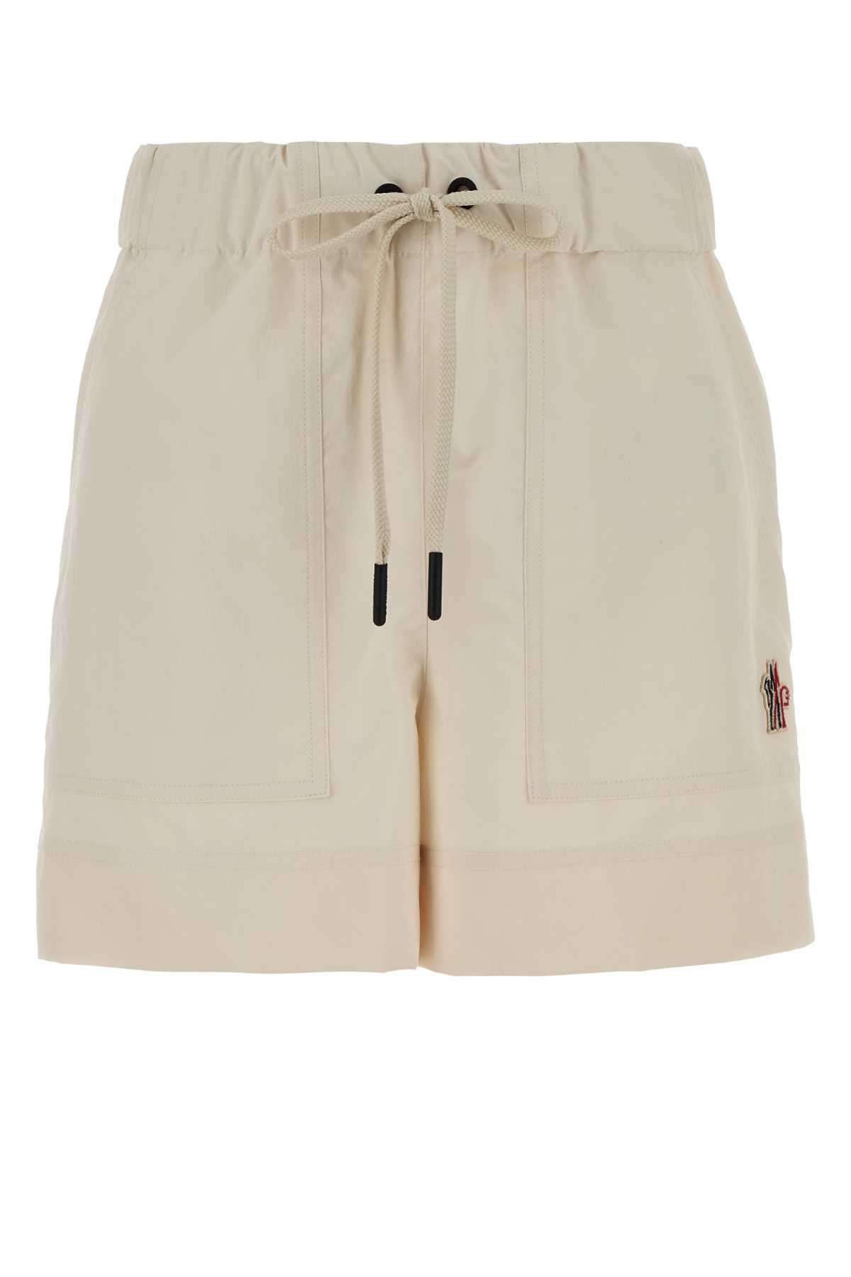 Moncler Grenoble Women Cream Polyester Shorts MONCLER GRENOBLE