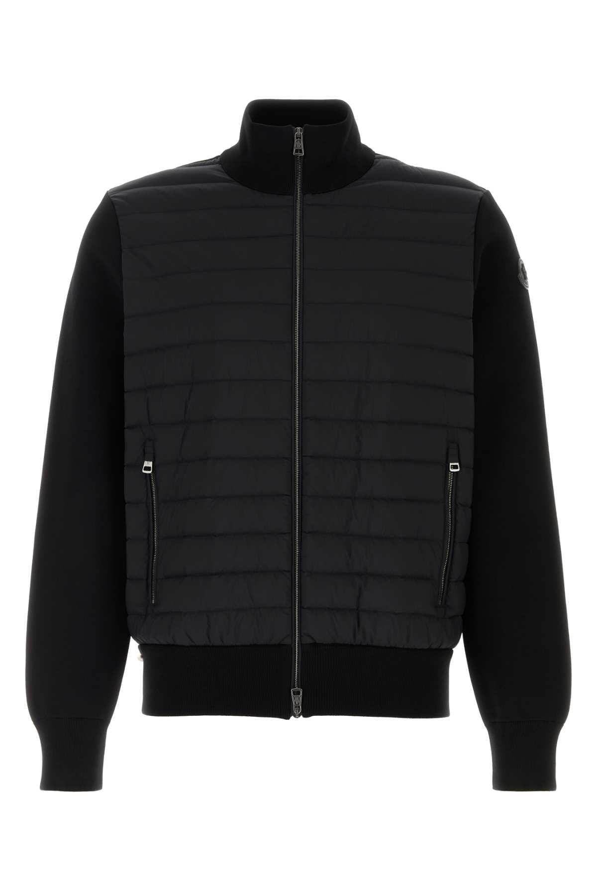 Moncler Men Black Knit And Nylon Jacket MONCLER