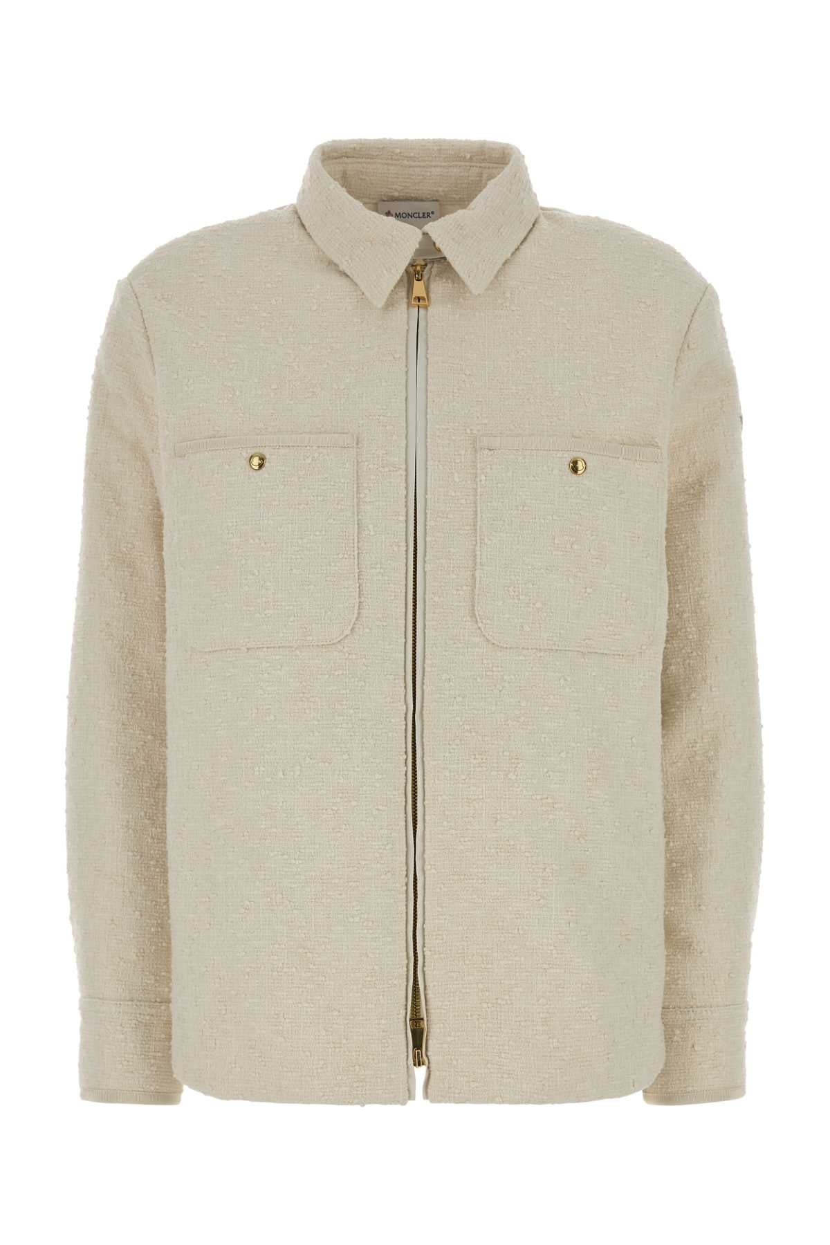 Moncler Women Ivory Boucle Down Jacket MONCLER