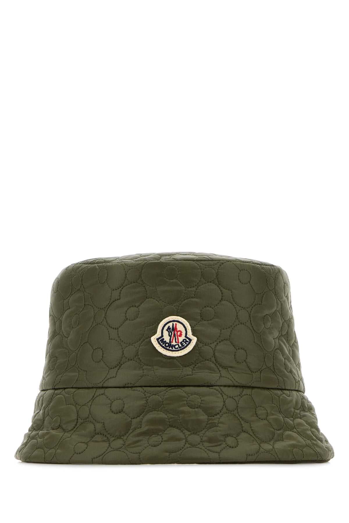 Moncler Women Olive Green Nylon Reversible Bucket Hat MONCLER