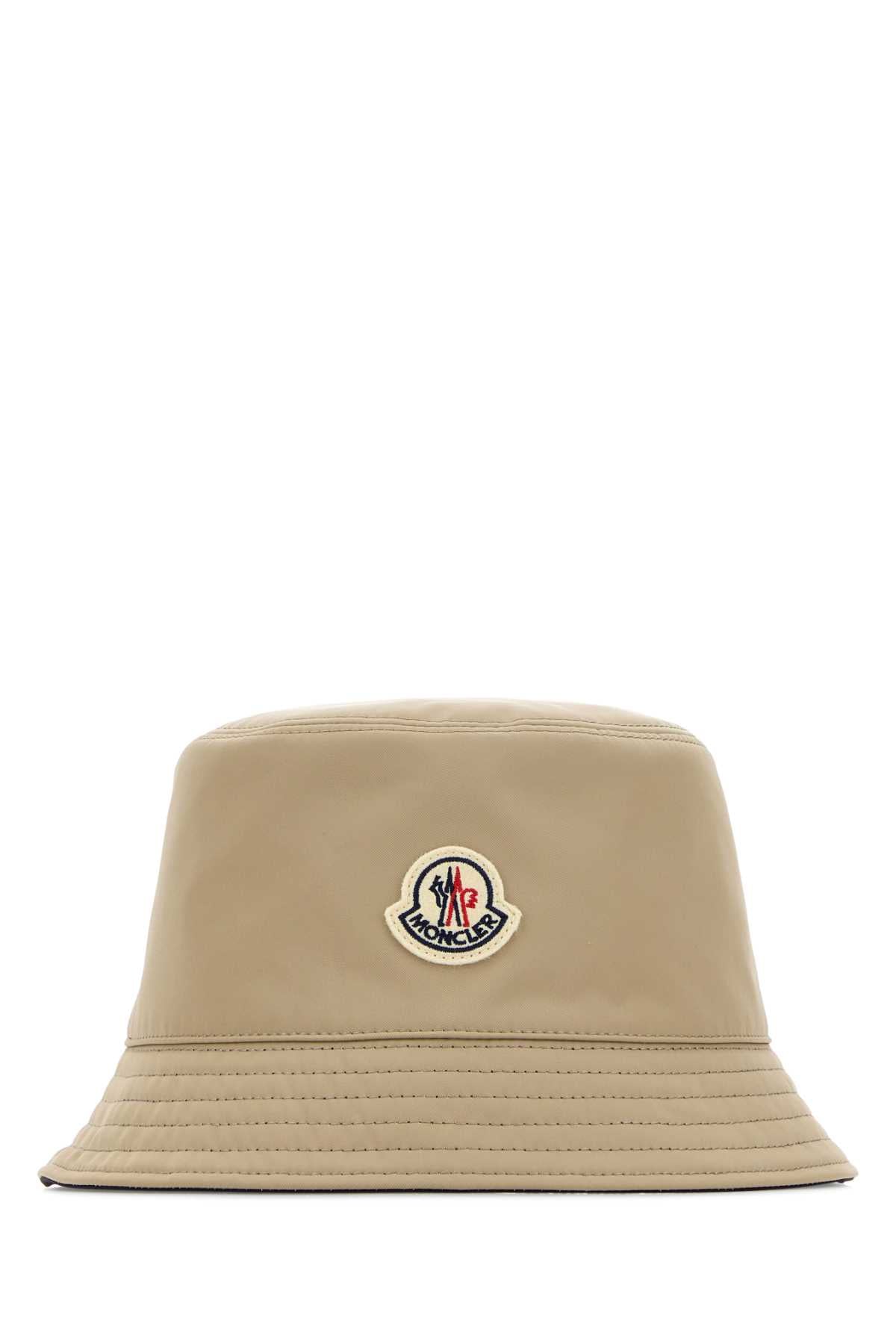 Moncler Women Beige Polyester Reversible Bucket Hat MONCLER
