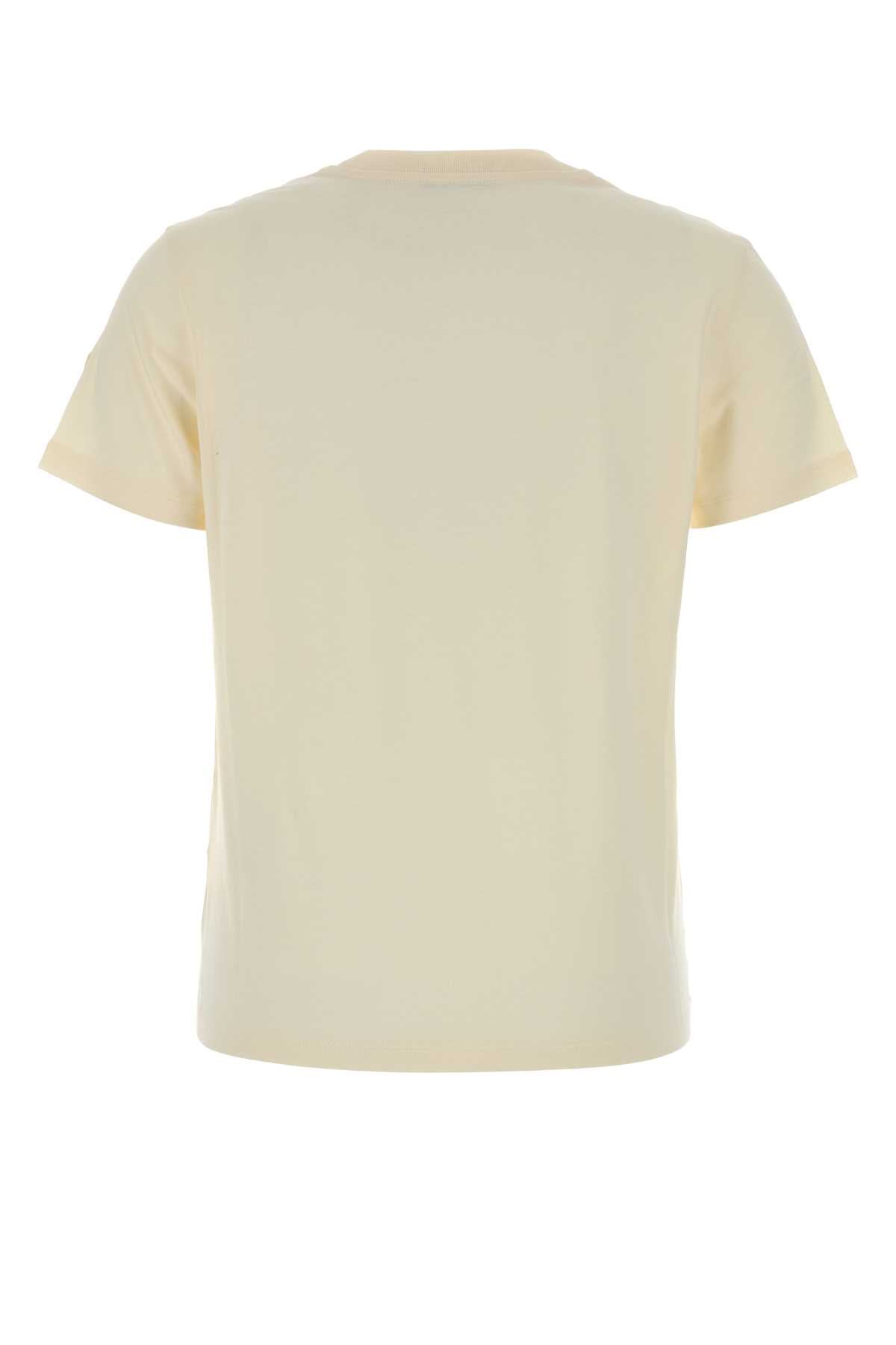 Moncler Women Cream Cotton T-Shirt MONCLER