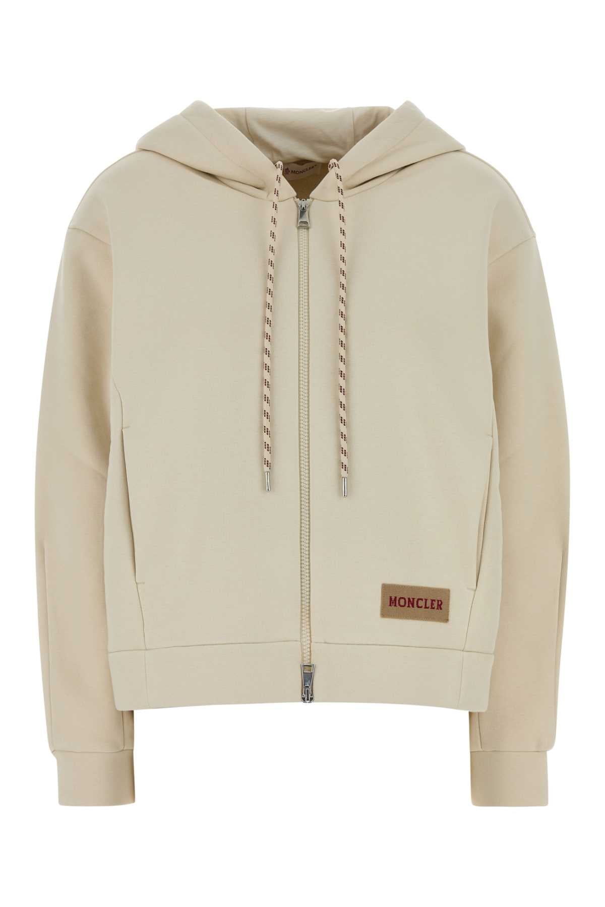 Moncler Women Ivory Cotton Blend Oversize Sweatshirt MONCLER