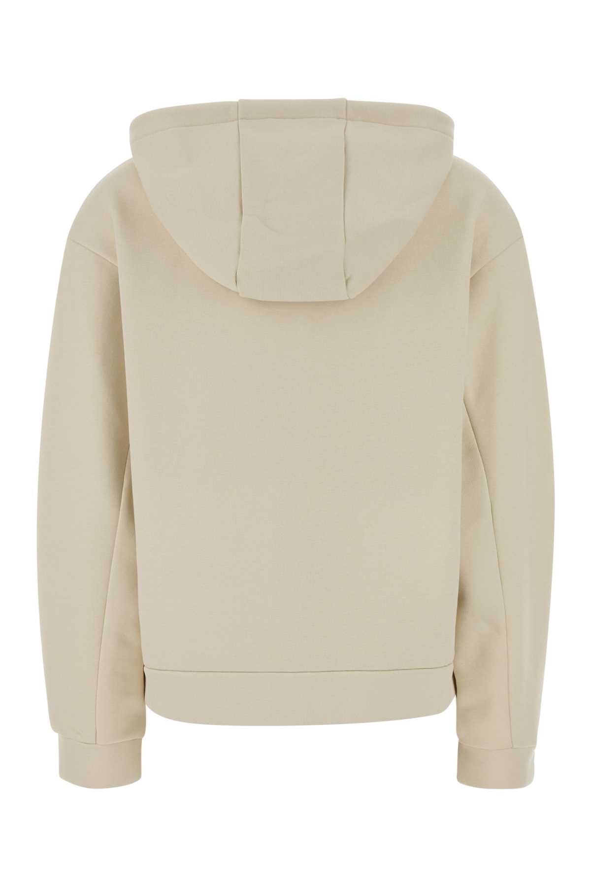 Moncler Women Ivory Cotton Blend Oversize Sweatshirt MONCLER