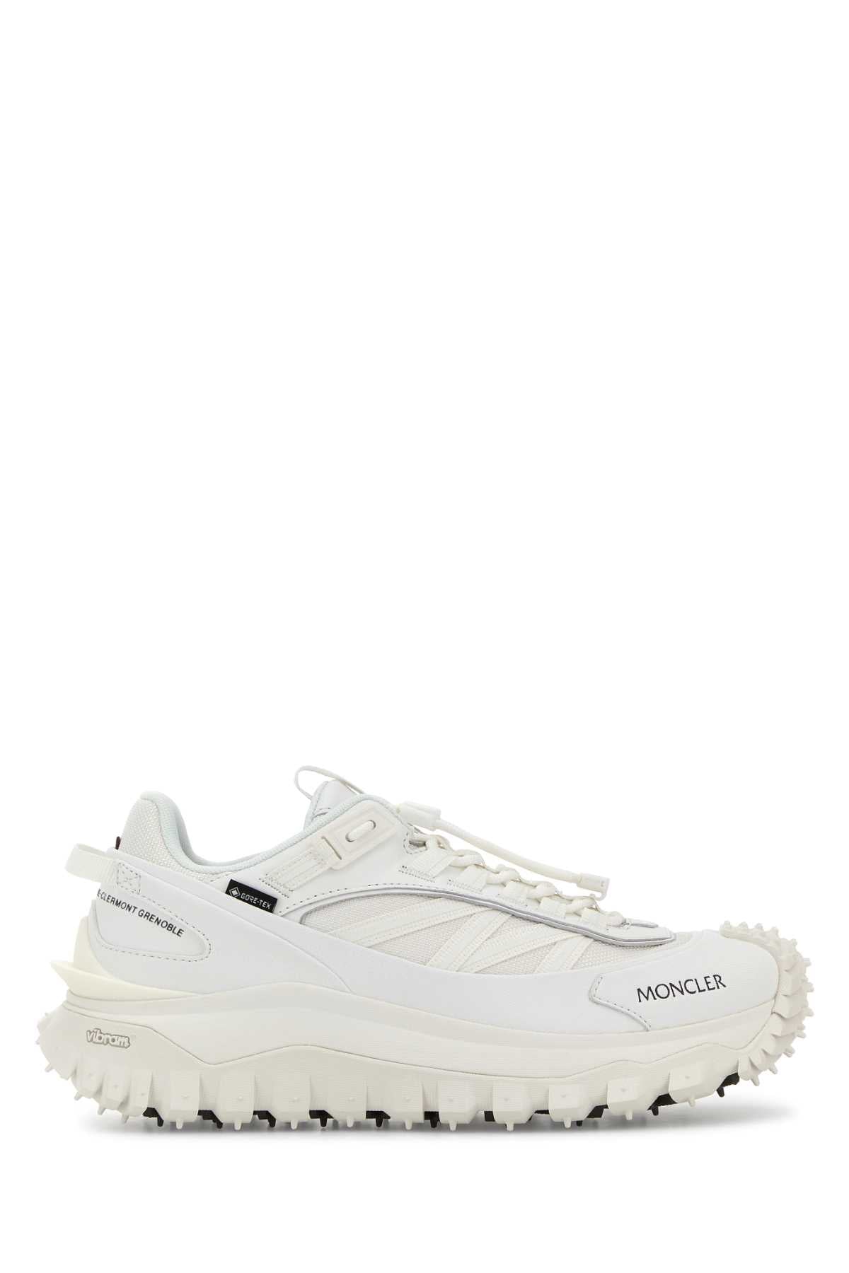 Moncler Women White Fabric Trailgrip Gtx Sneakers MONCLER