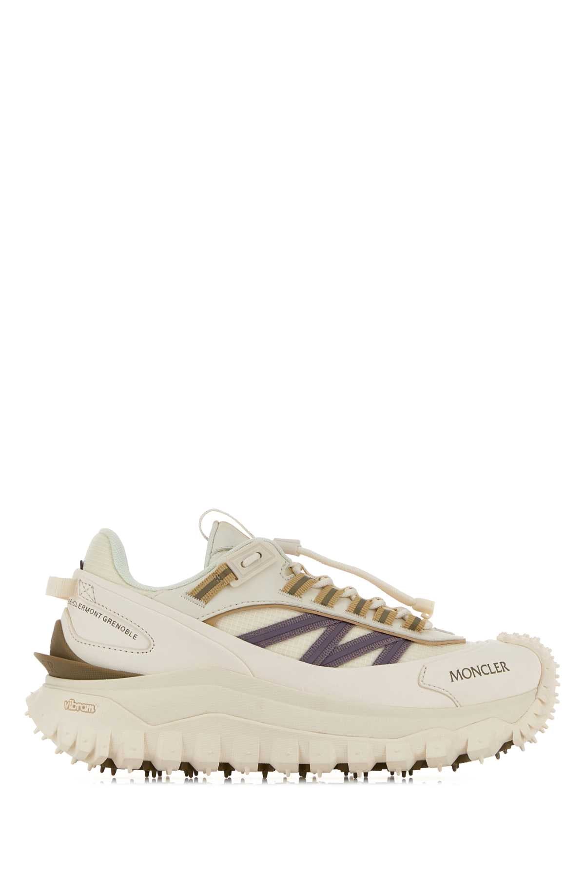 Moncler Women White Fabric Trailgrip Sneakers MONCLER