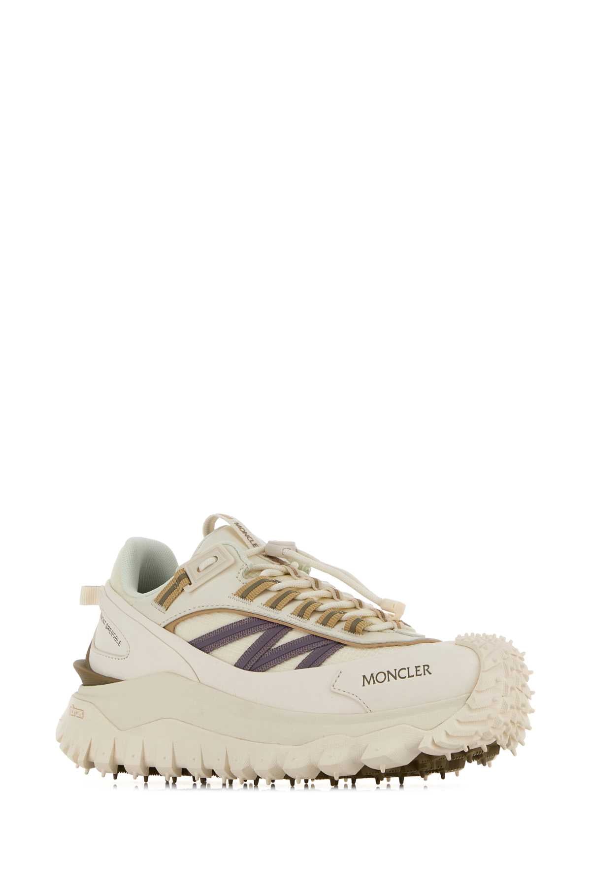 Moncler Women White Fabric Trailgrip Sneakers MONCLER