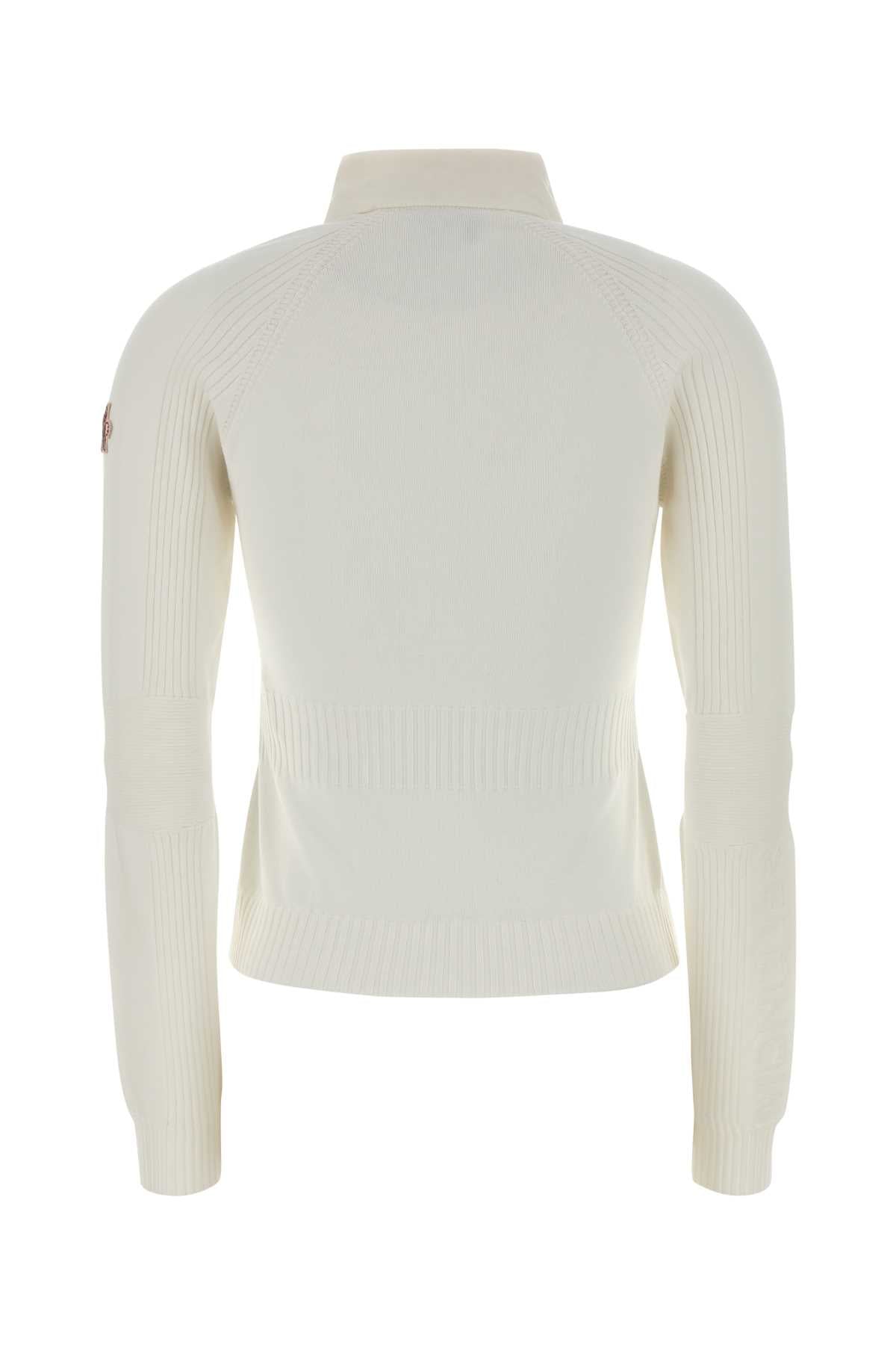 Moncler Grenoble Women White Knit Cardigan MONCLER GRENOBLE
