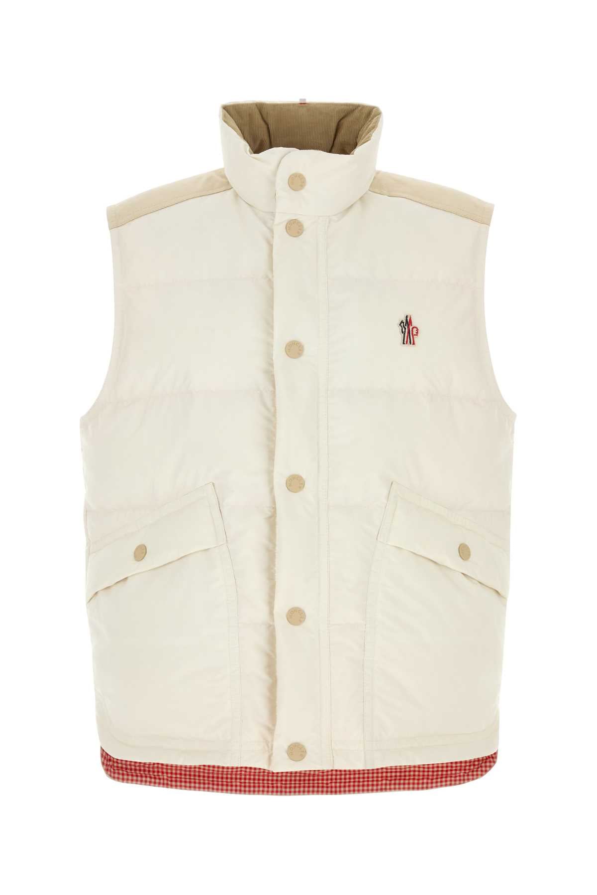 Moncler Grenoble Men Ivory Polyester Sleeveless Scais Down Jacket MONCLER GRENOBLE