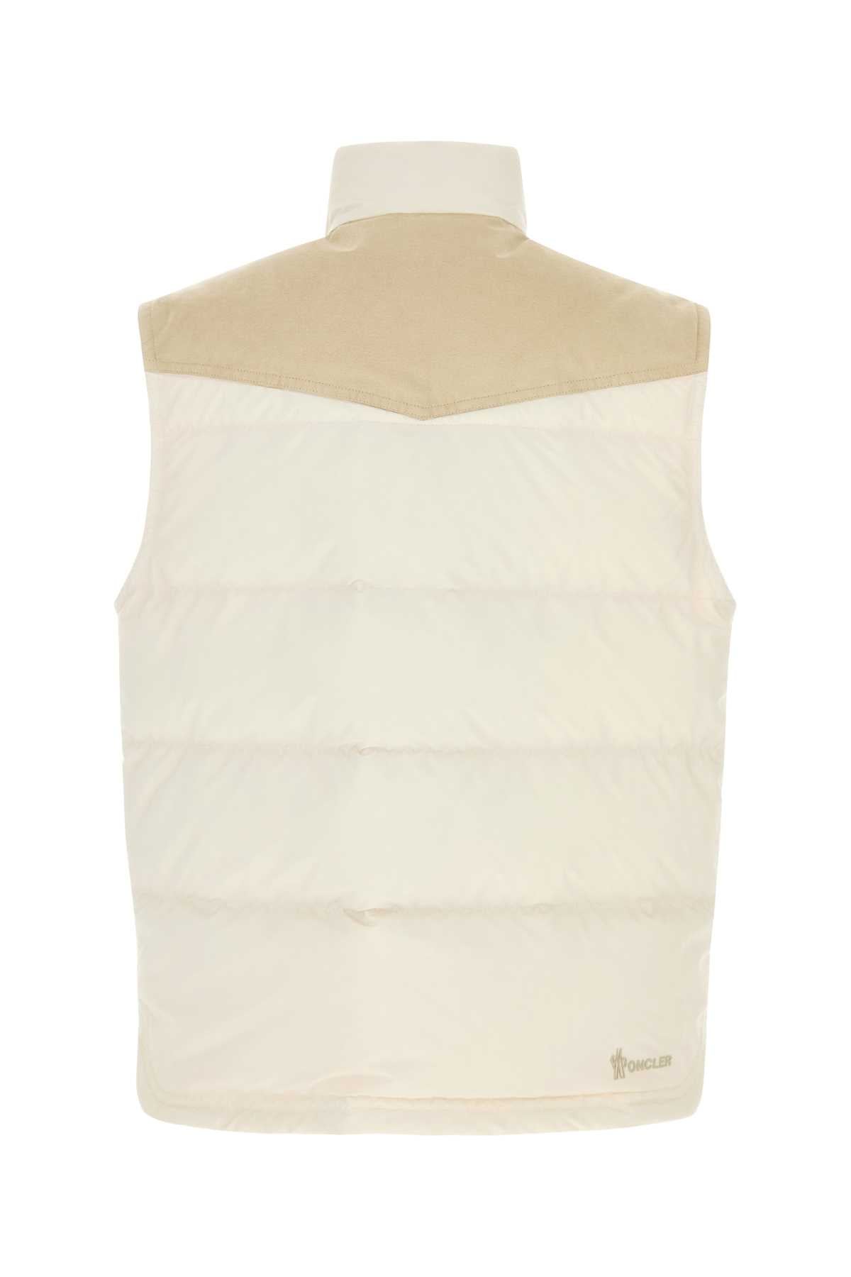 Moncler Grenoble Men Ivory Polyester Sleeveless Scais Down Jacket MONCLER GRENOBLE