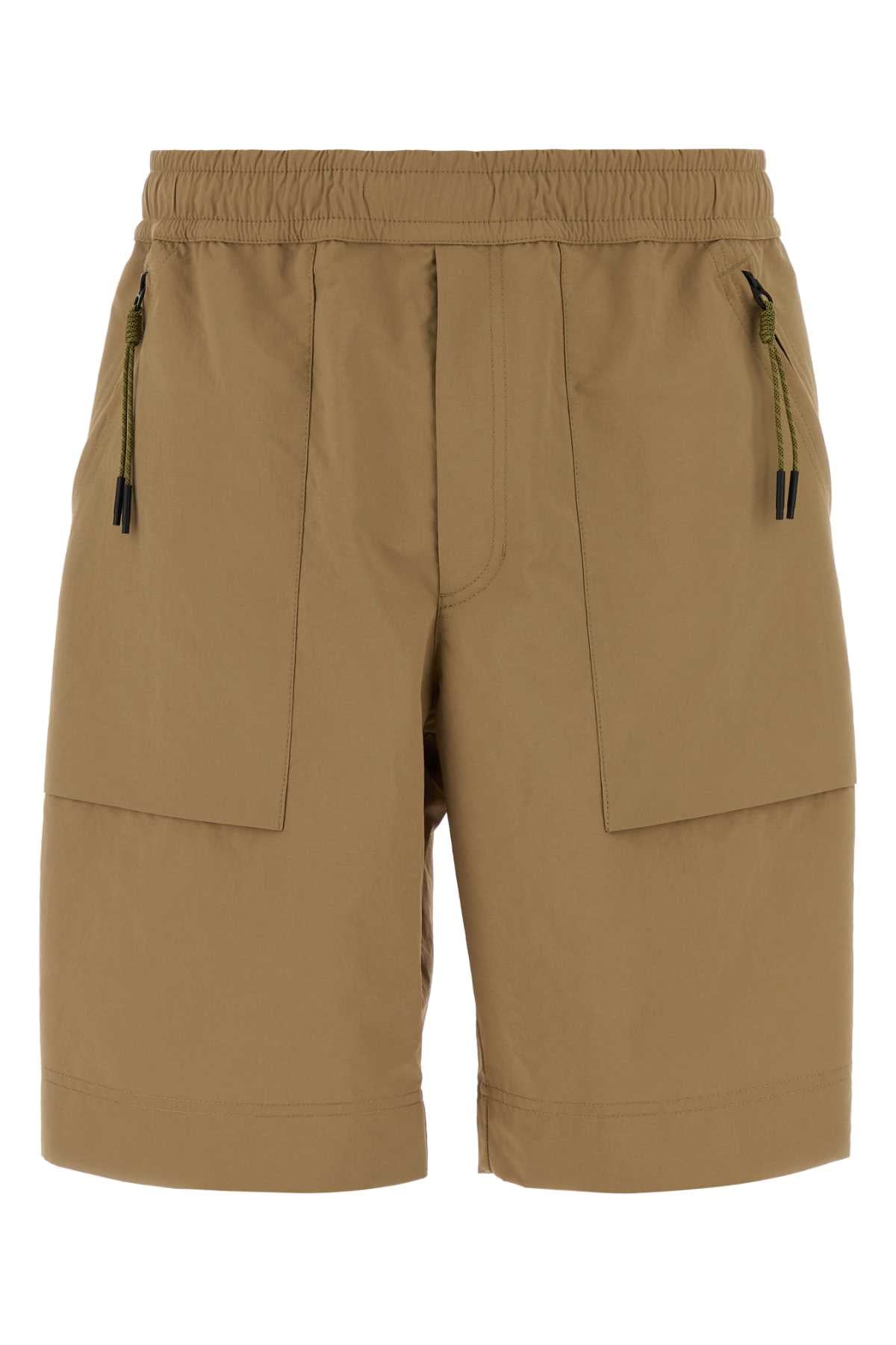 Moncler Grenoble Men Beige Polyester Bermuda Shorts MONCLER GRENOBLE