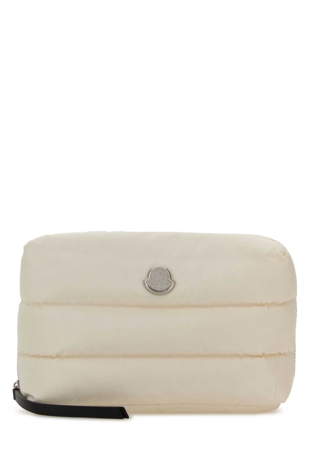 Moncler Women White Fabric Beauty Case MONCLER