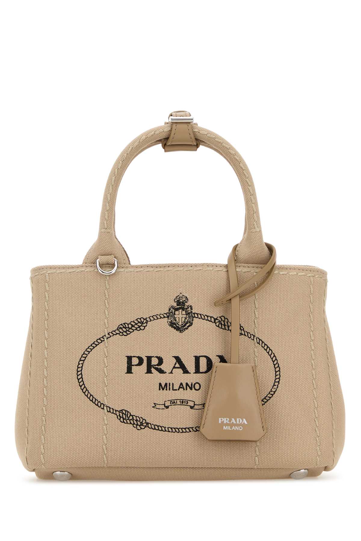 Prada Women Beige Canvas Mini Prada Jardiniã¨Re Handbag PRADA
