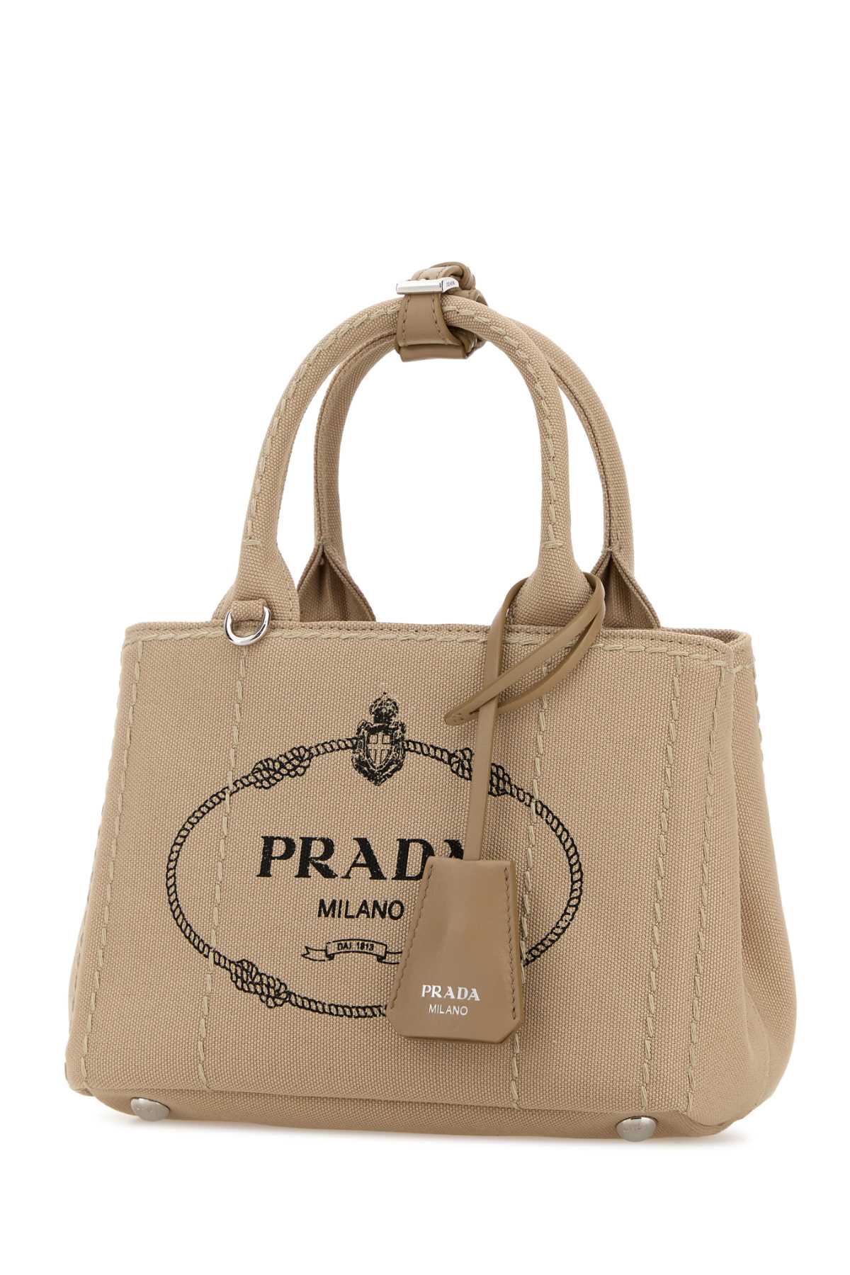 Prada Women Beige Canvas Mini Prada Jardiniã¨Re Handbag PRADA