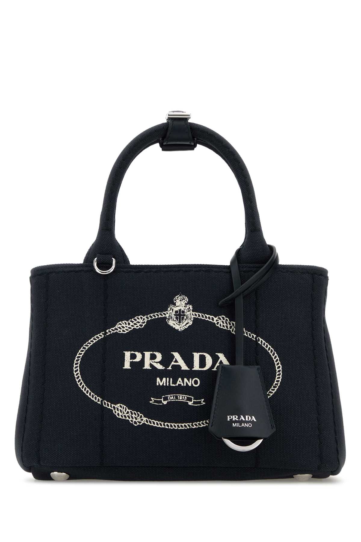 Prada Women Dark Blue Canvas Mini Prada Jardiniã¨Re Handbag PRADA