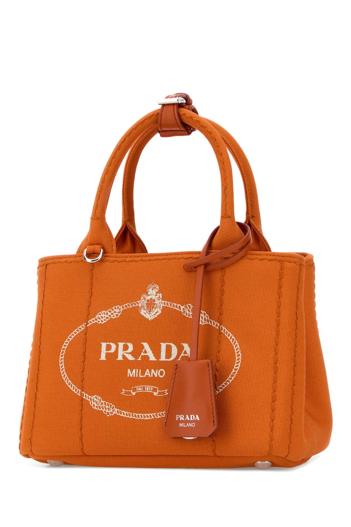 Prada Women Orange Canvas Mini Prada Jardiniã¨Re Handbag PRADA